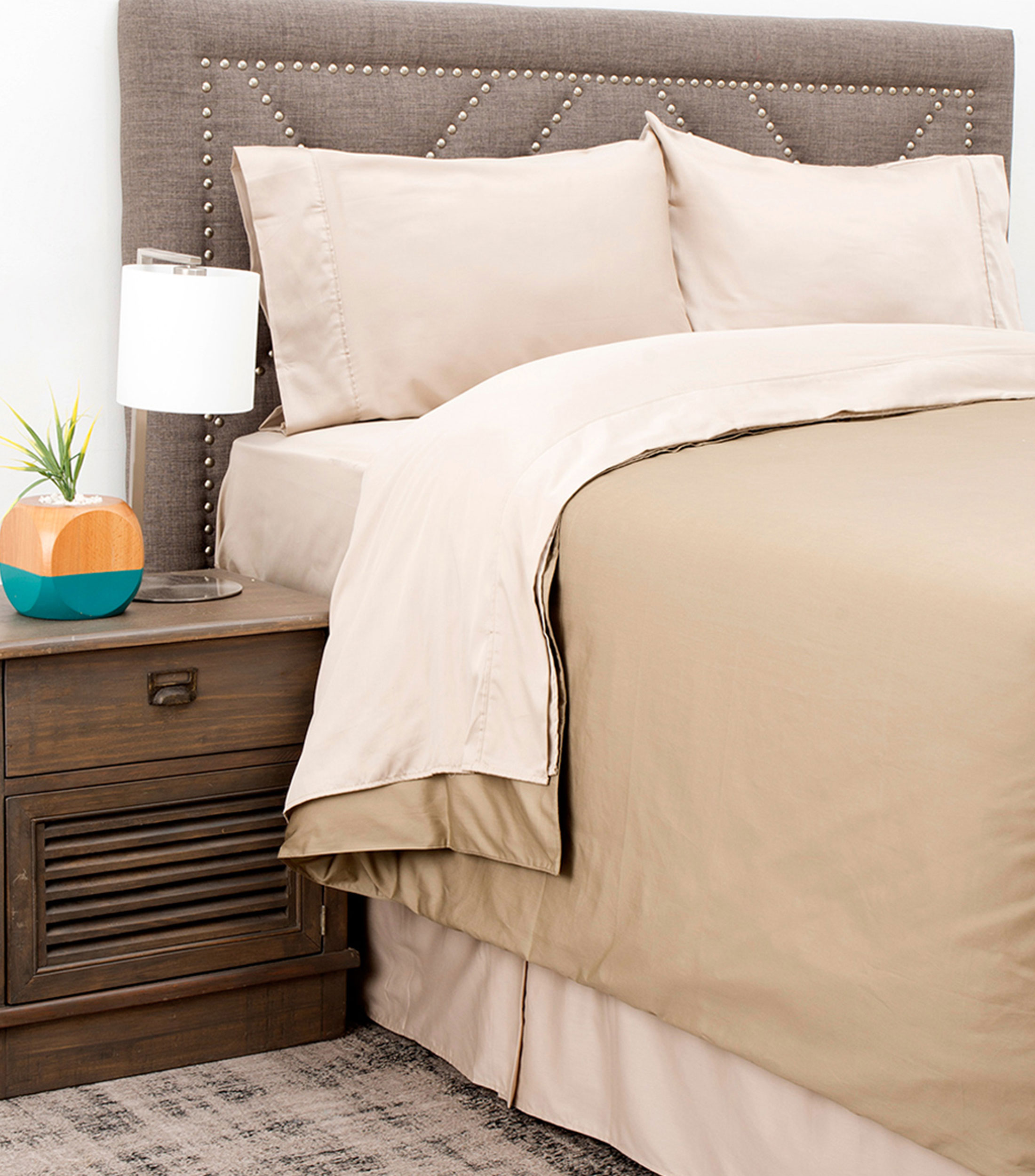 Funda para Duvet King Size Algodón Tabaco