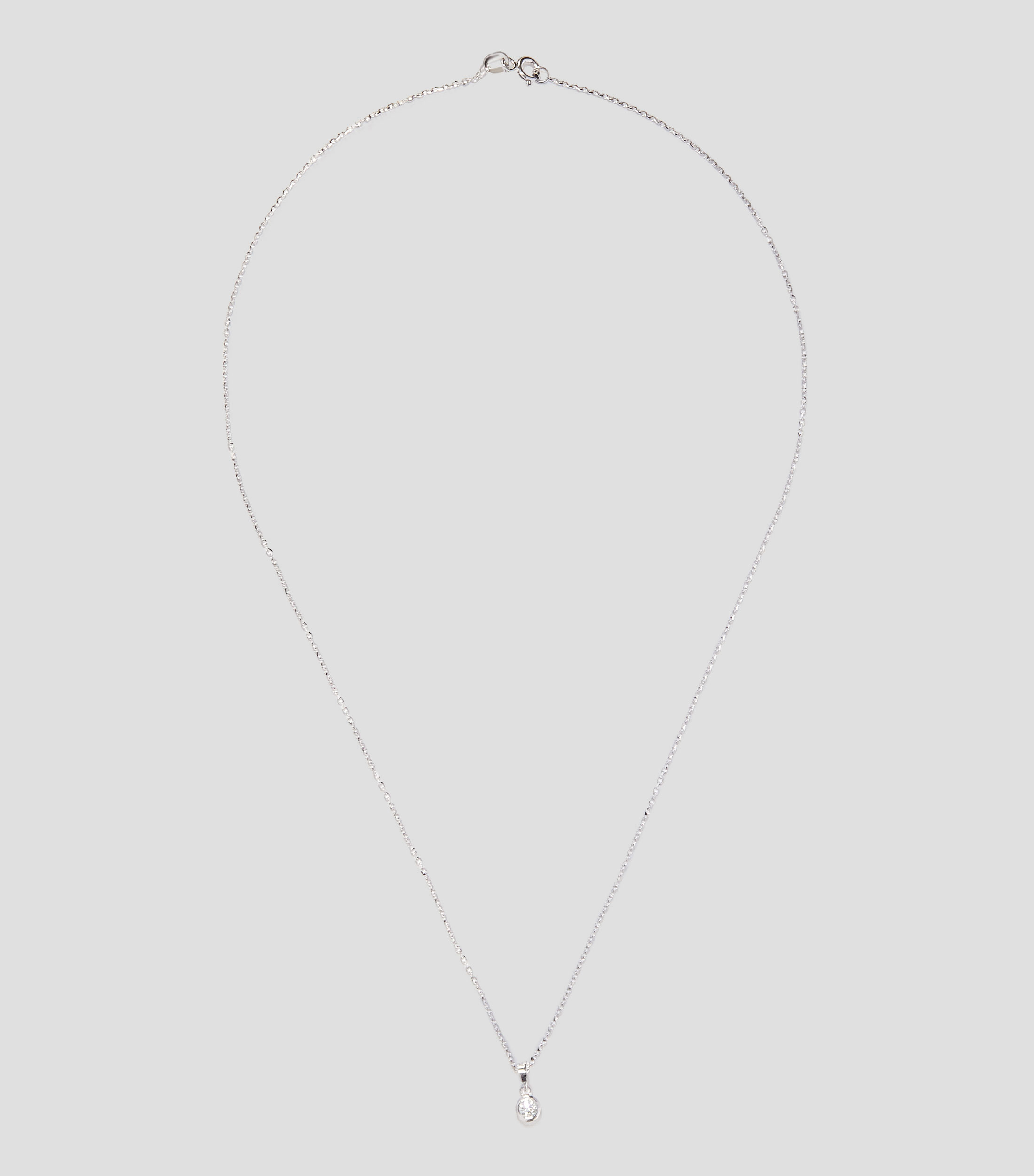 Dije con cadena en oro blanco 14 Kts Mujer