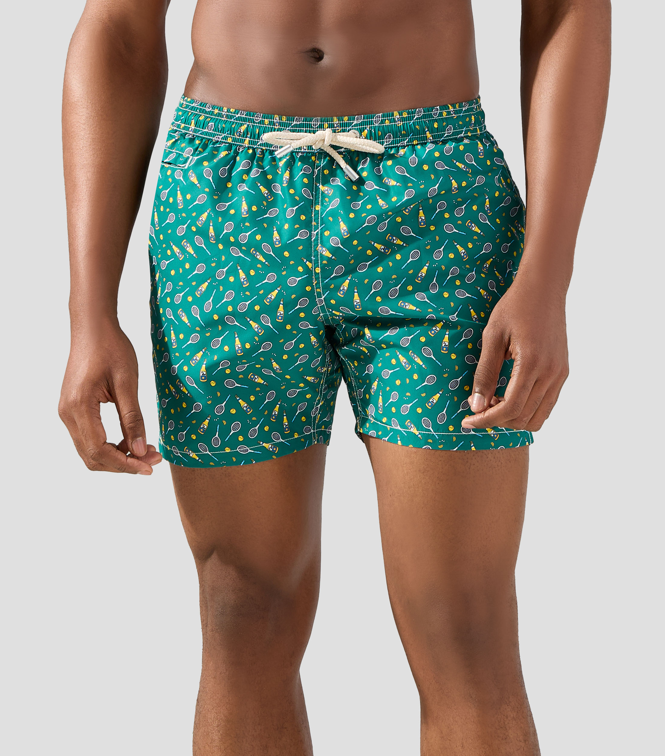 Traje de baño corto con estampado Hombre