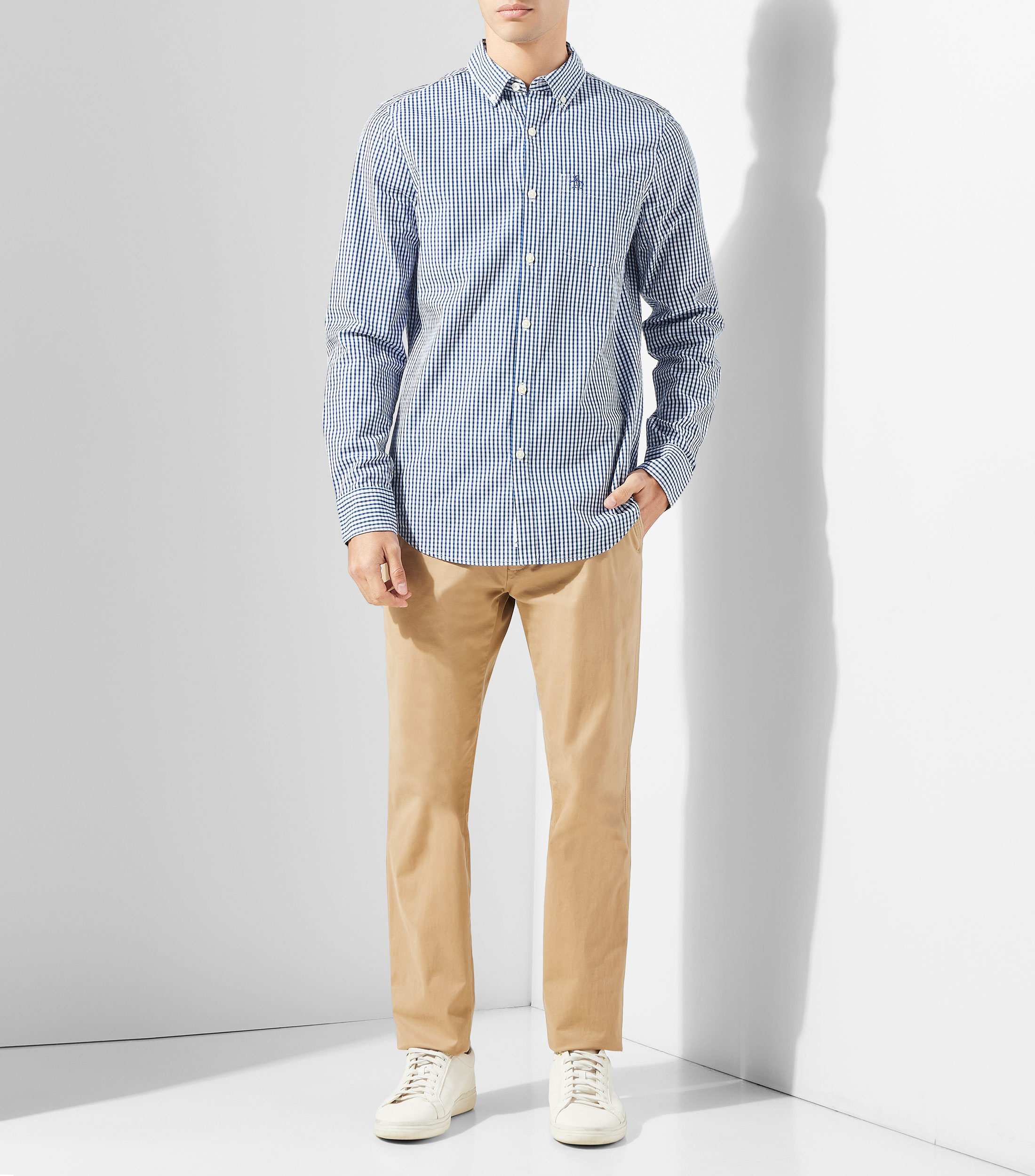 Camisa de cuadros manga larga Hombre