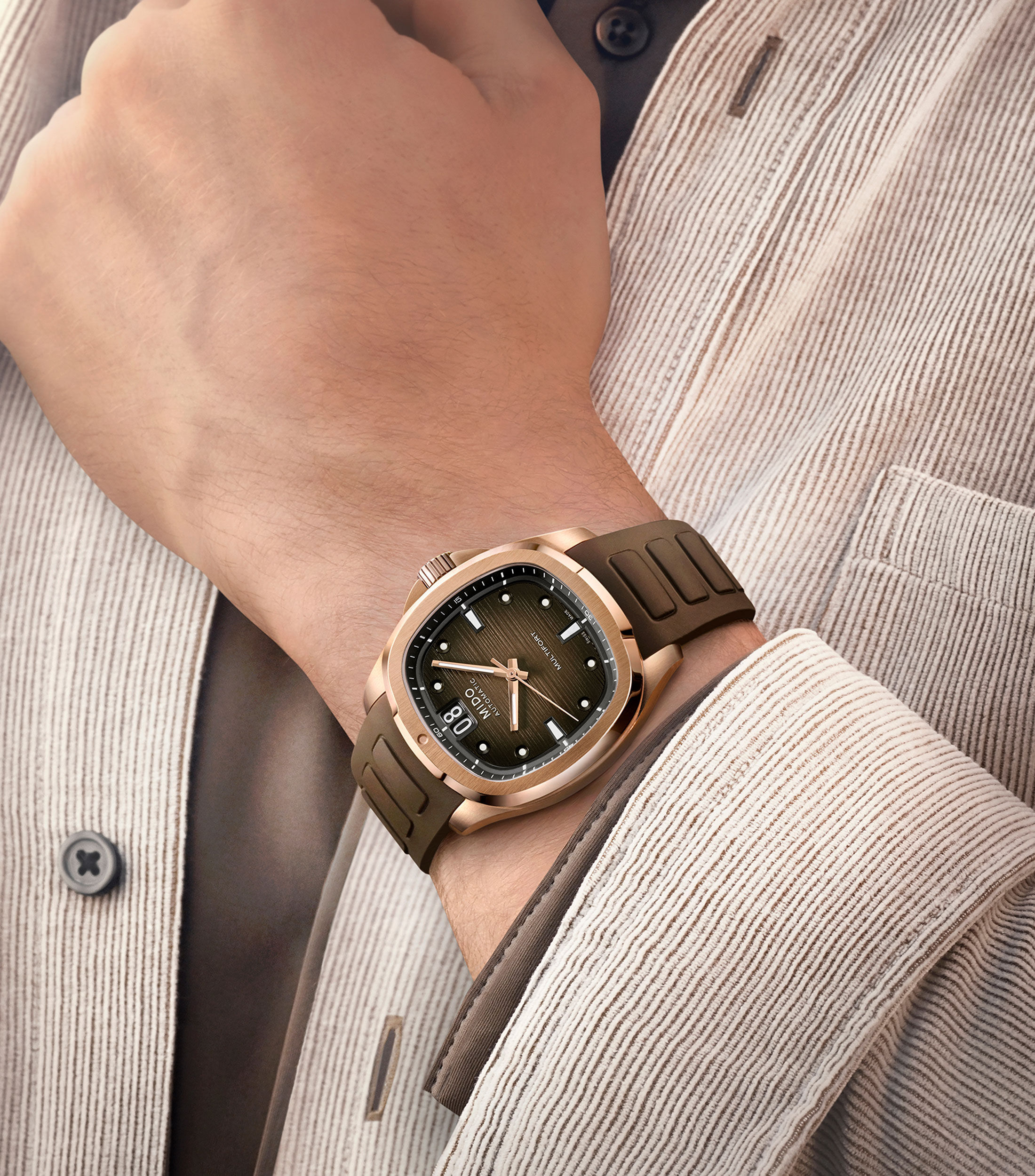 Reloj para hombre Deportivo, Café