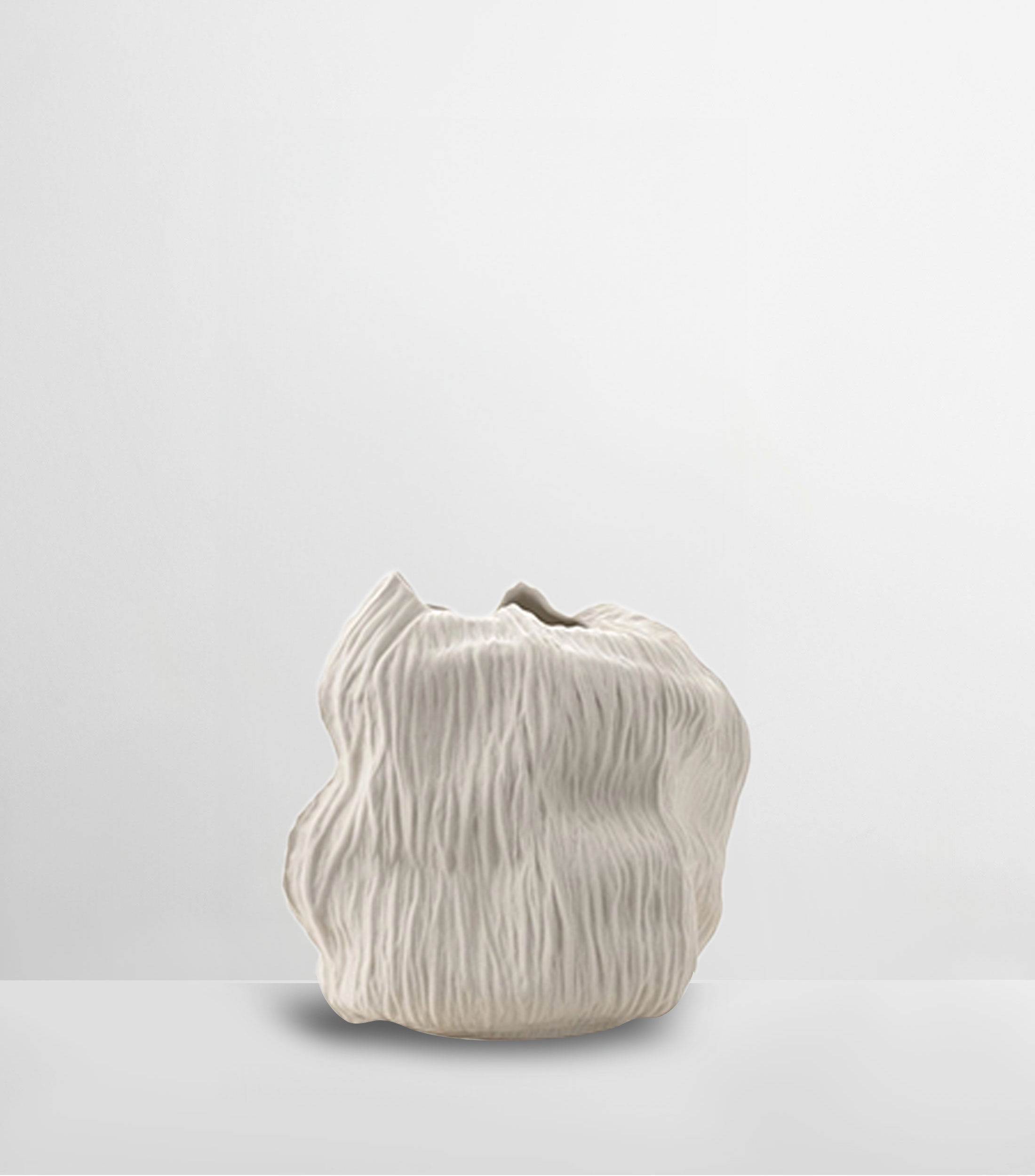 Jarrón decorativo Linha Glacial 02 en porcelana y arcilla