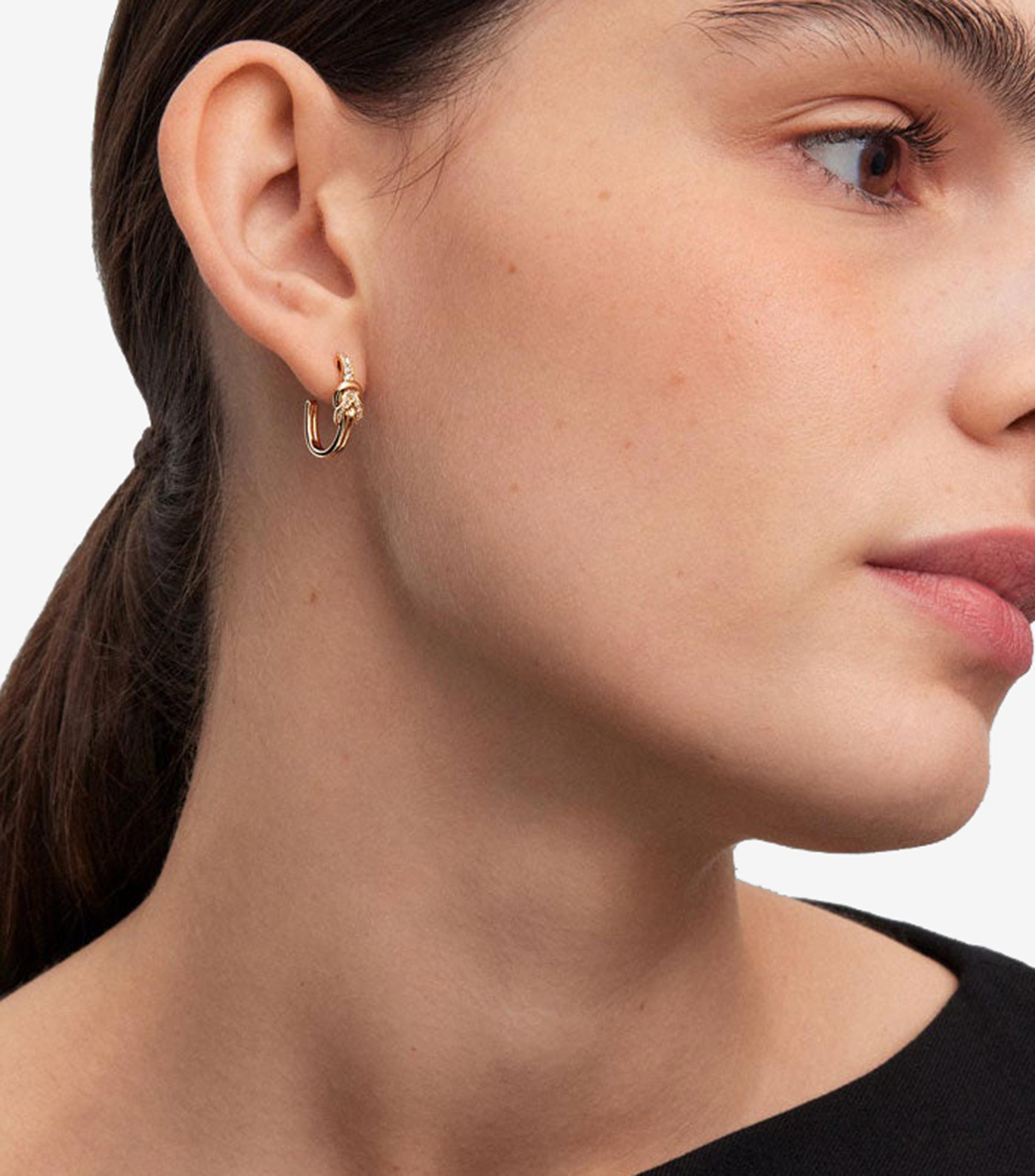 Pendientes en Oro de 18 Kilates Nudos de Suarez Mujer