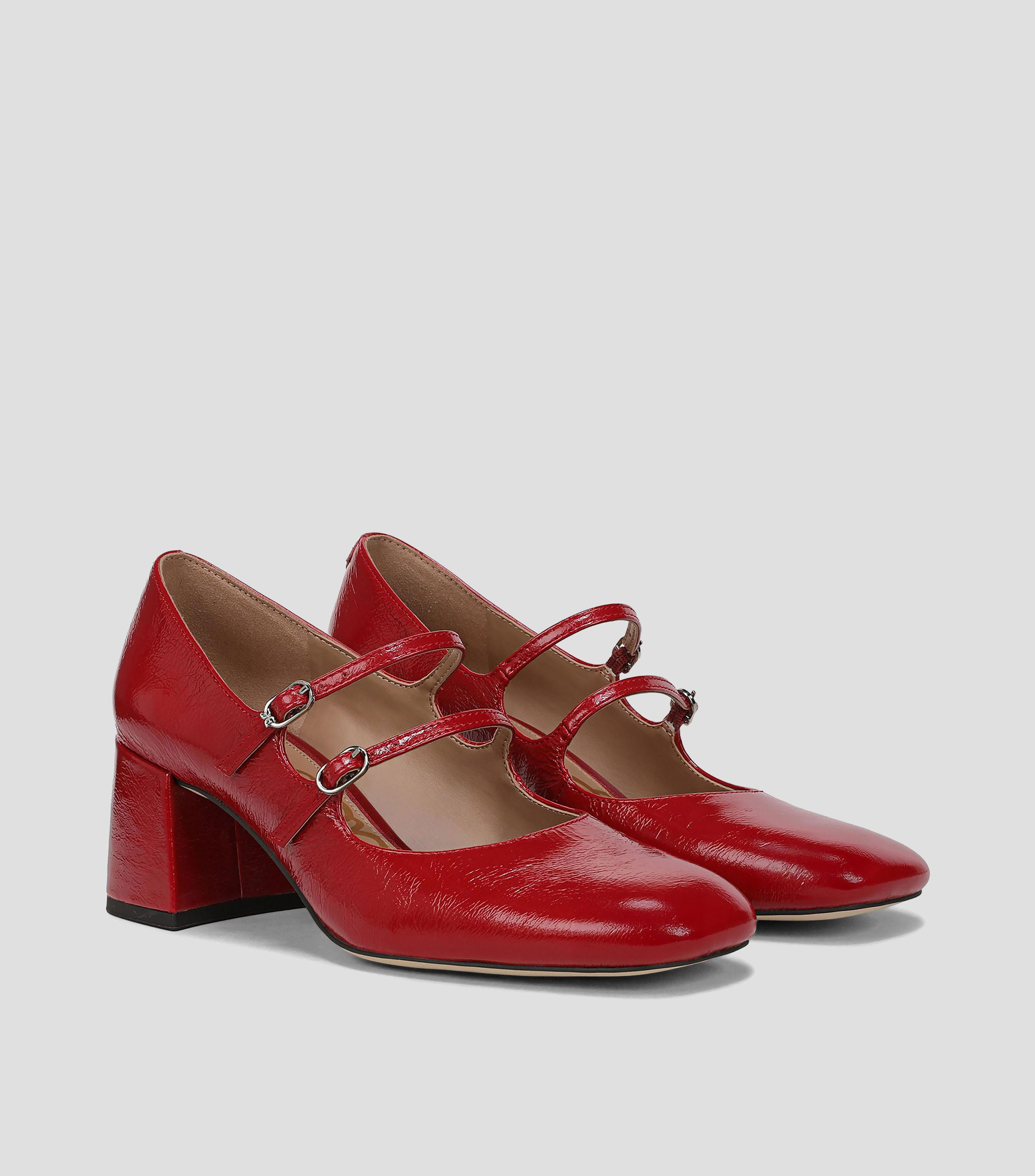 Zapatillas con tacón medio cuadrado Mujer