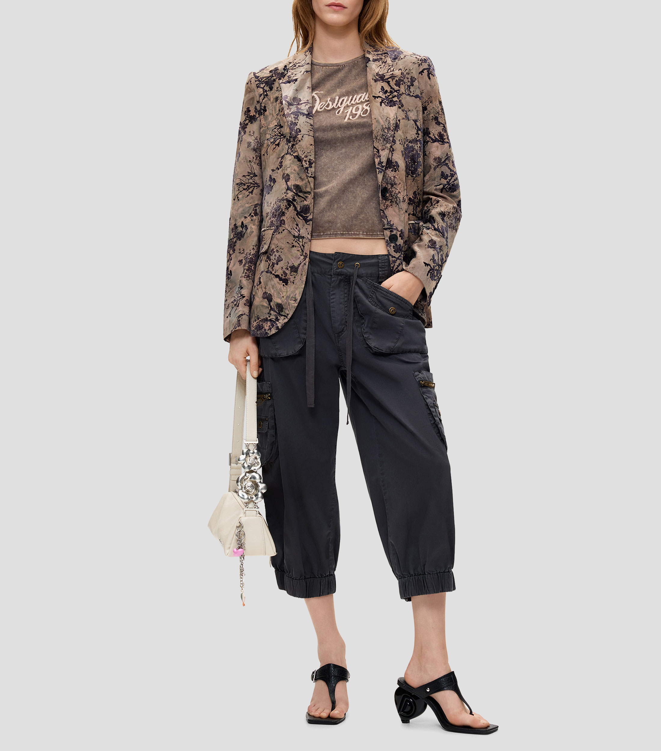 Saco con diseño floral Mujer
