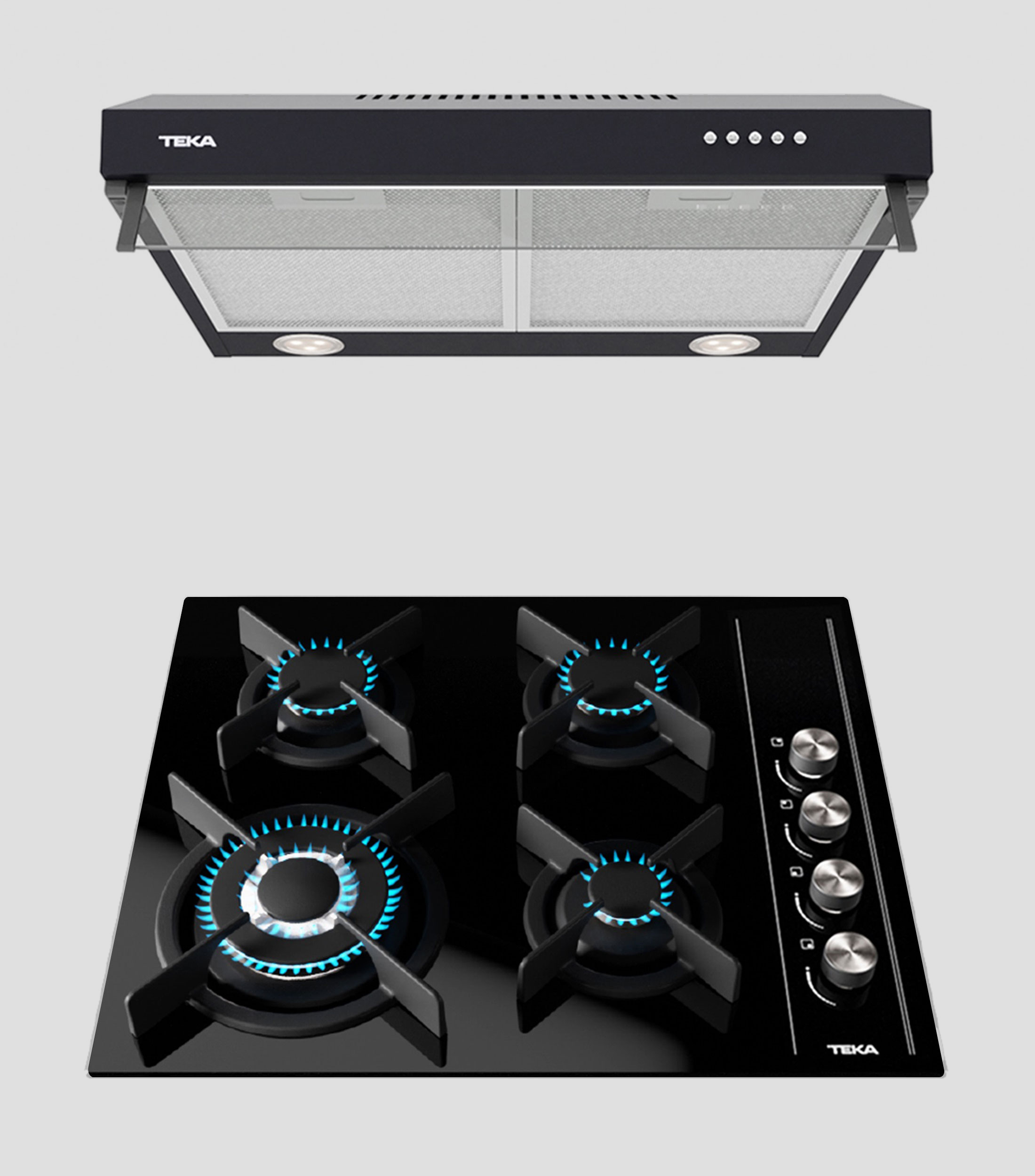 Set de parrilla y campana Duetto