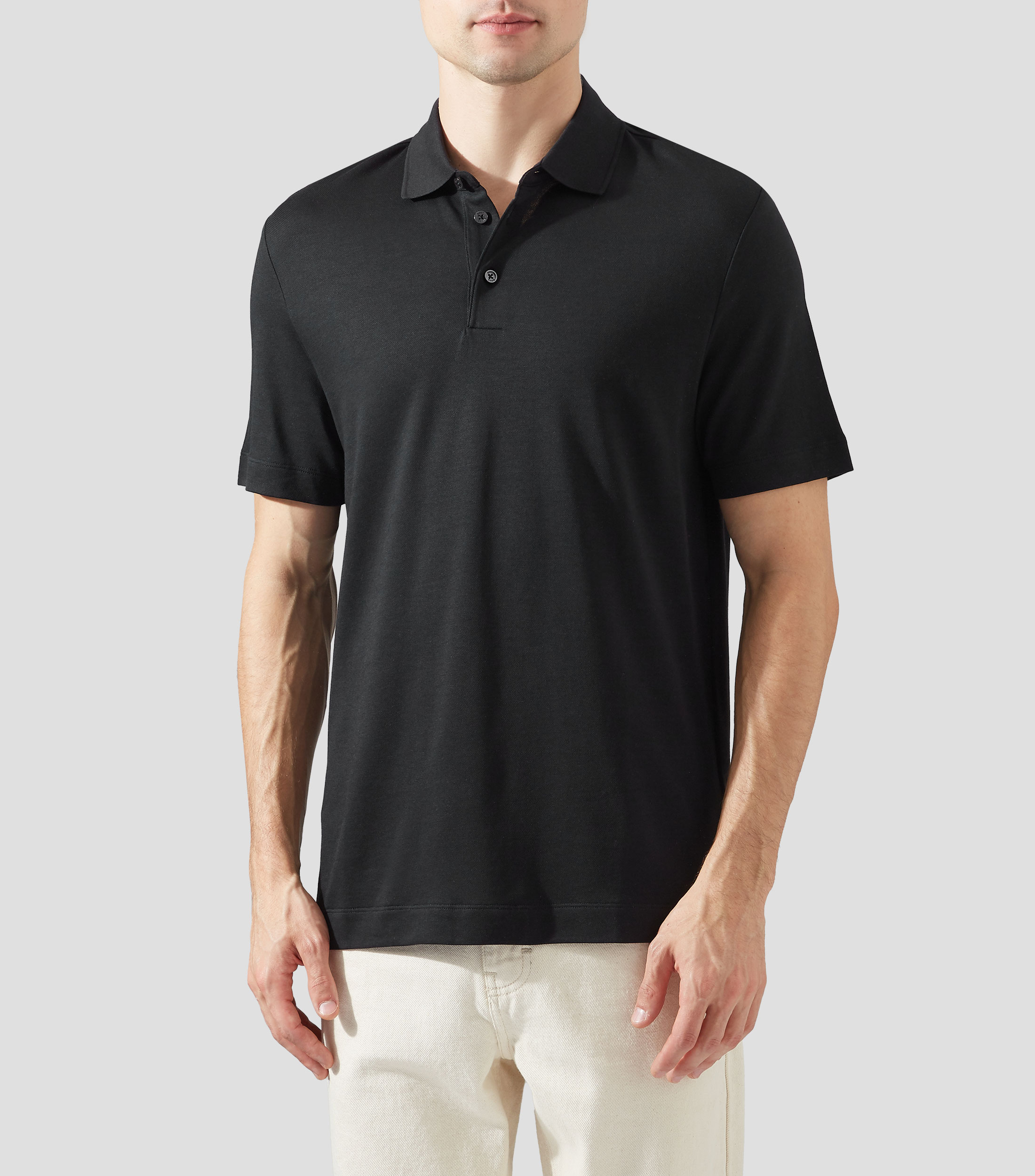 Playera Tipo Polo Manga Corta Microdiseño Hombre