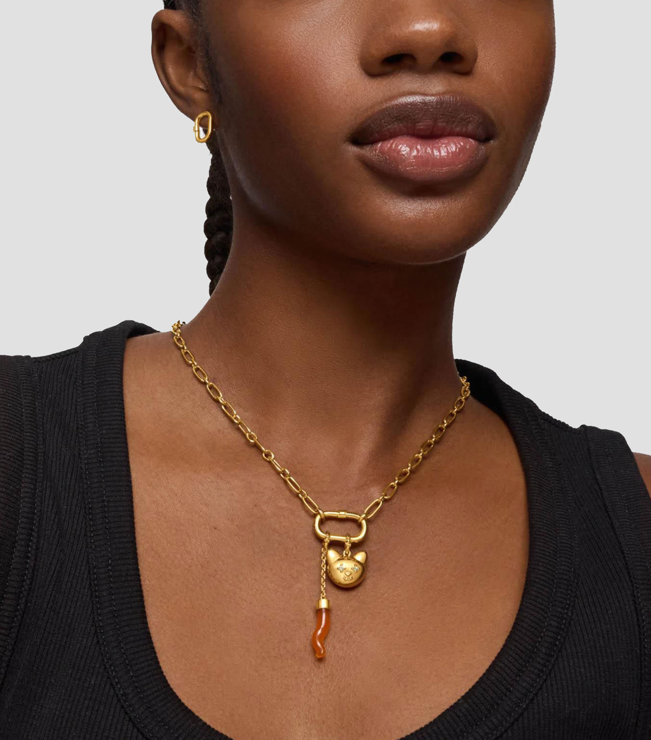 Dije de plata .925 en forma de gato Medallions Mujer