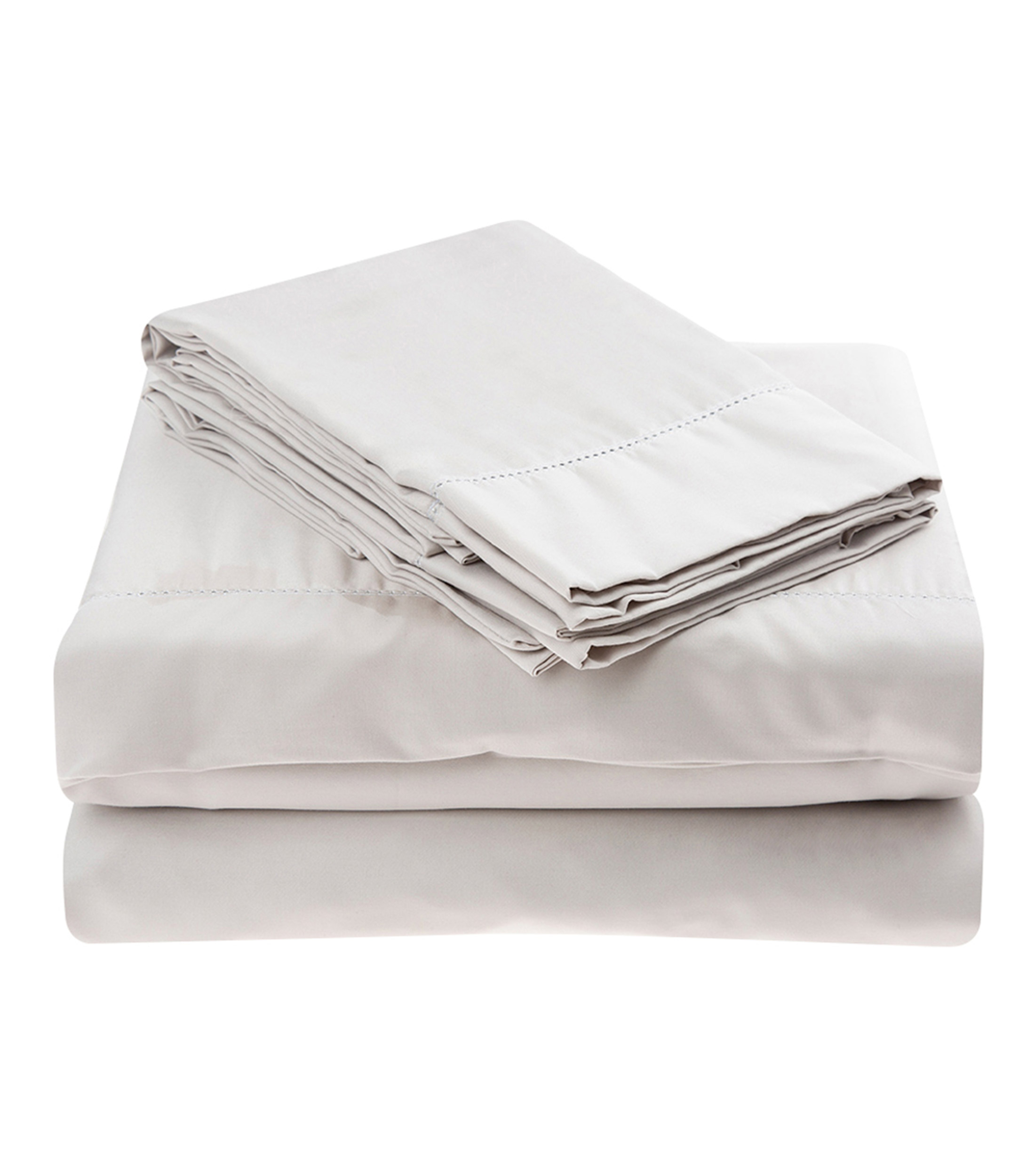 Juego de Sábanas Sateen Gris Perla Matrimonial