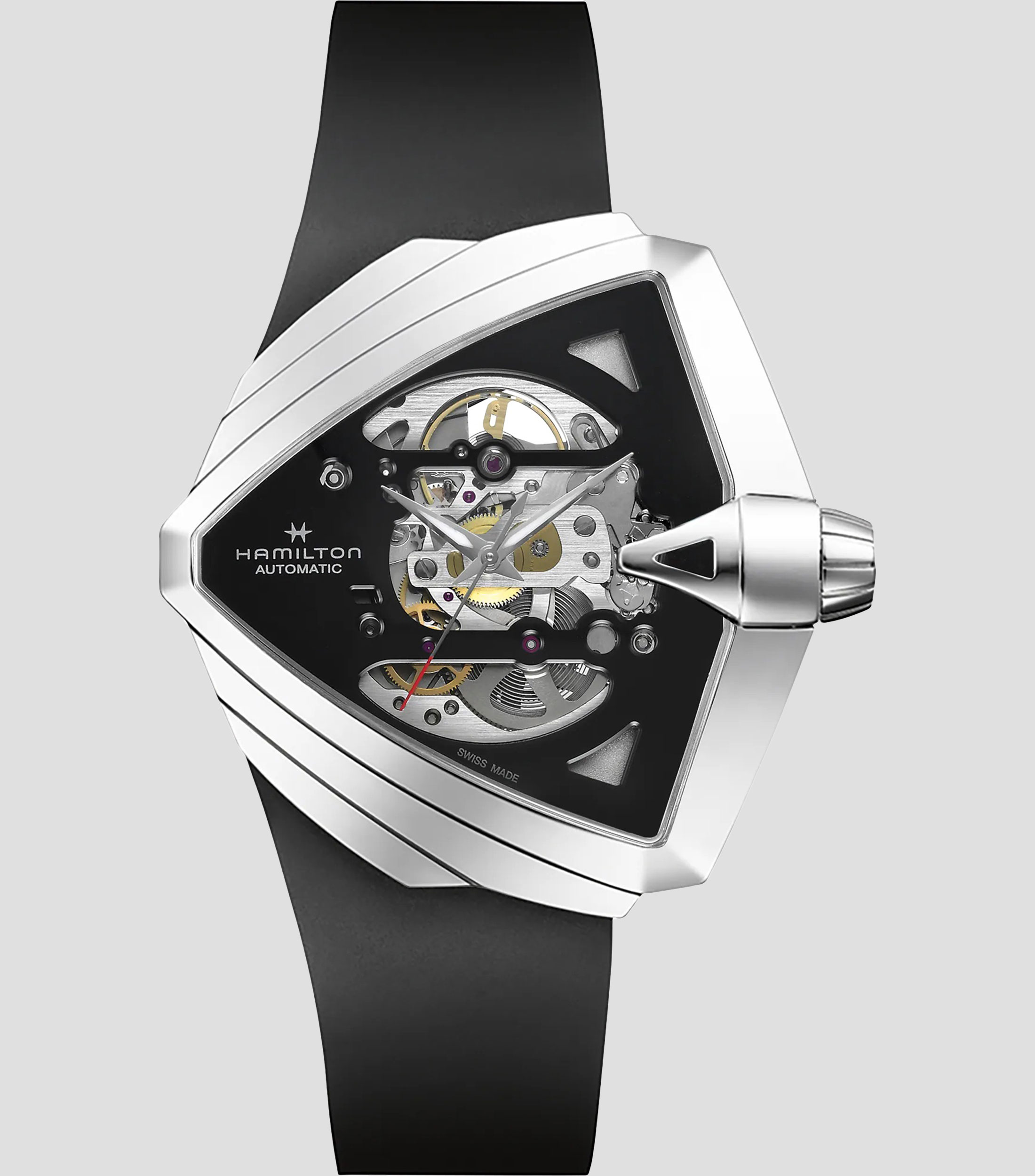 Reloj para Hombre Ventura casual plateado, negro