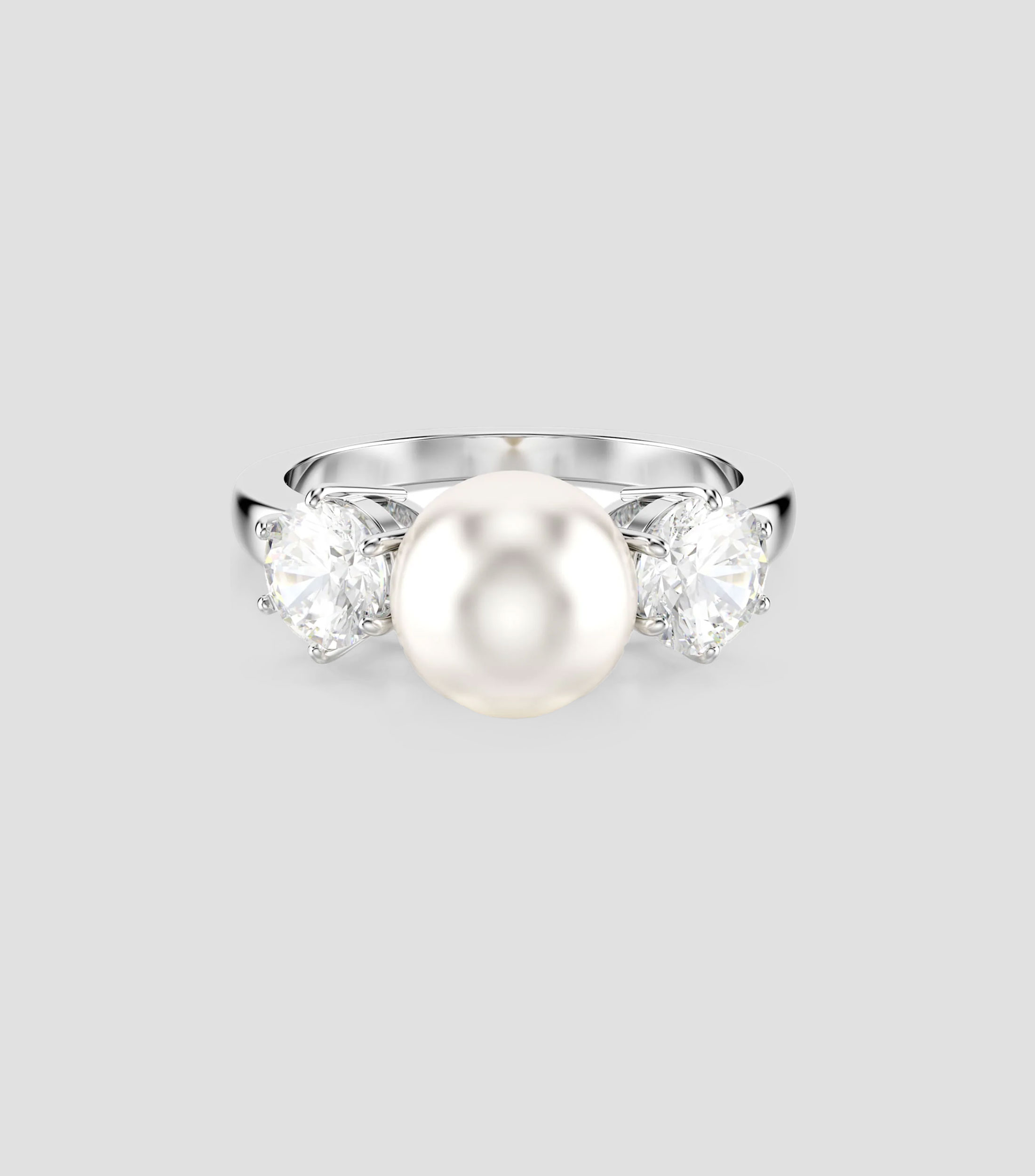Anillo de cóctel con cristales y perla Matrix Unisex