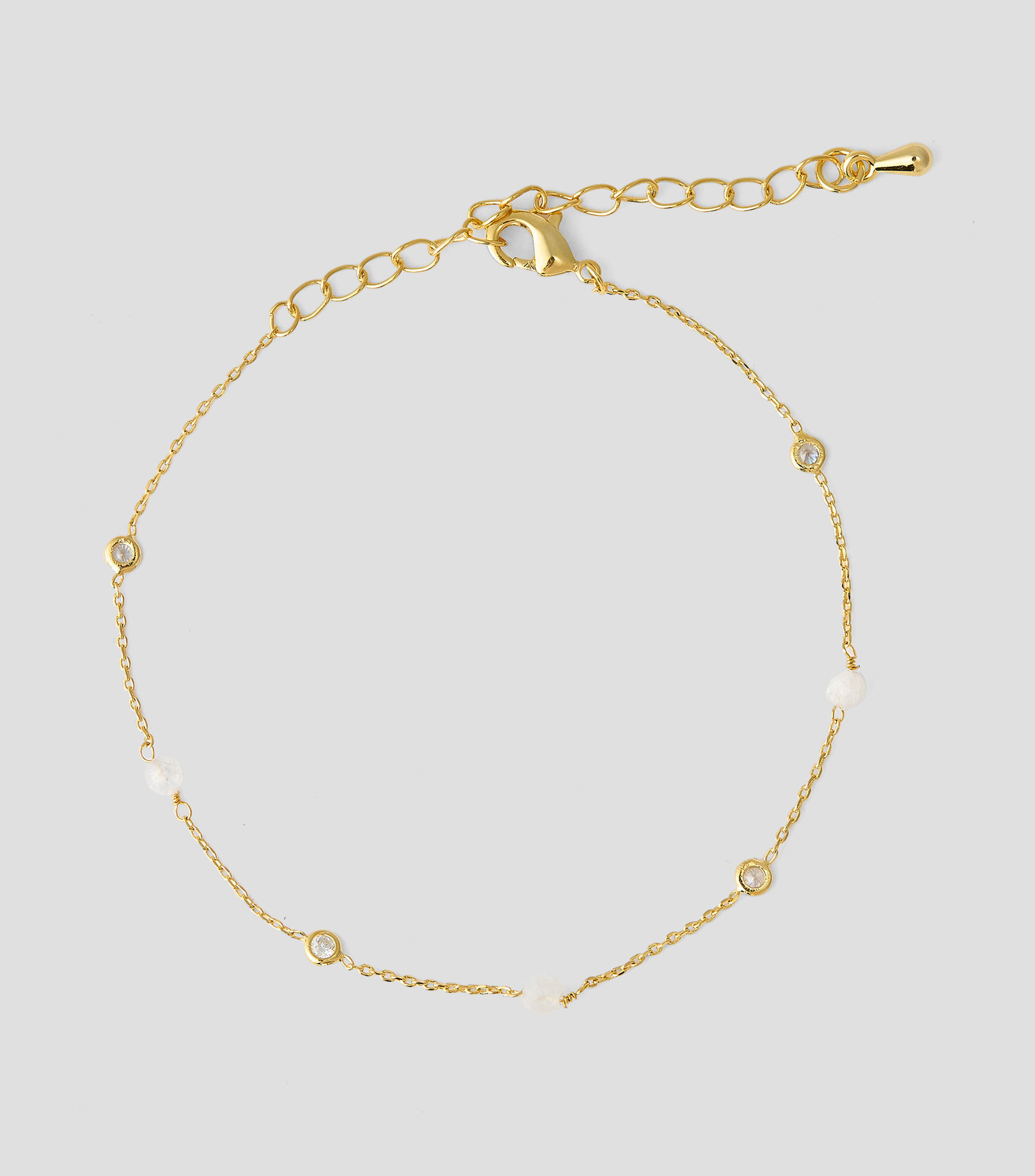 Pulsera eslabonada con cristales Mujer