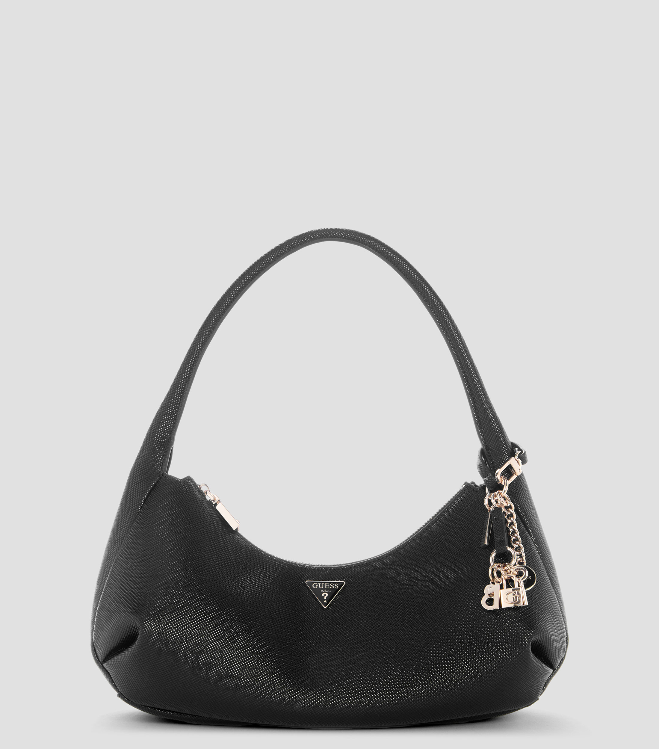 Bolsa hobo lisa con detalle texturizado Mujer