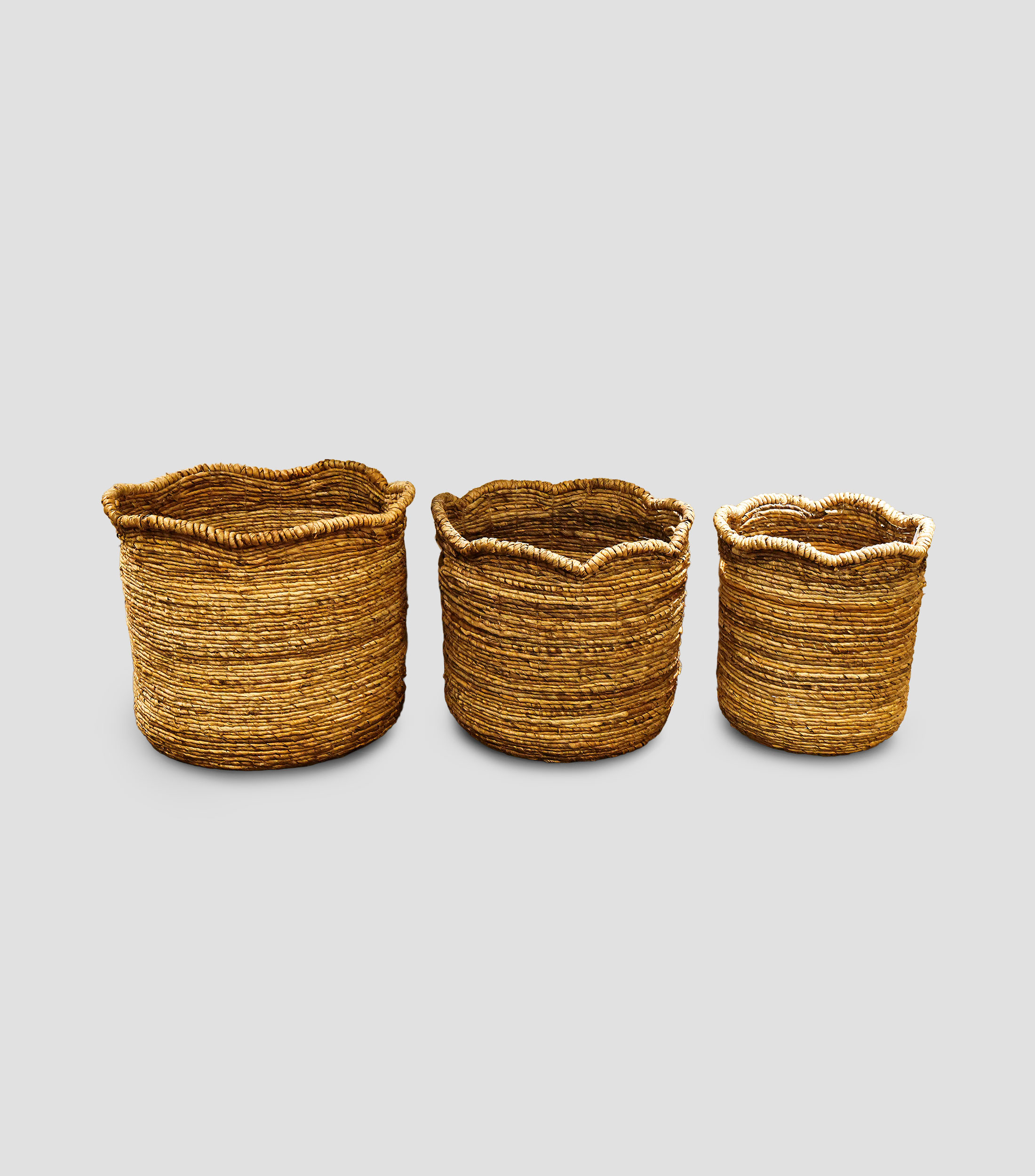 Set 3 Canastas Scallop