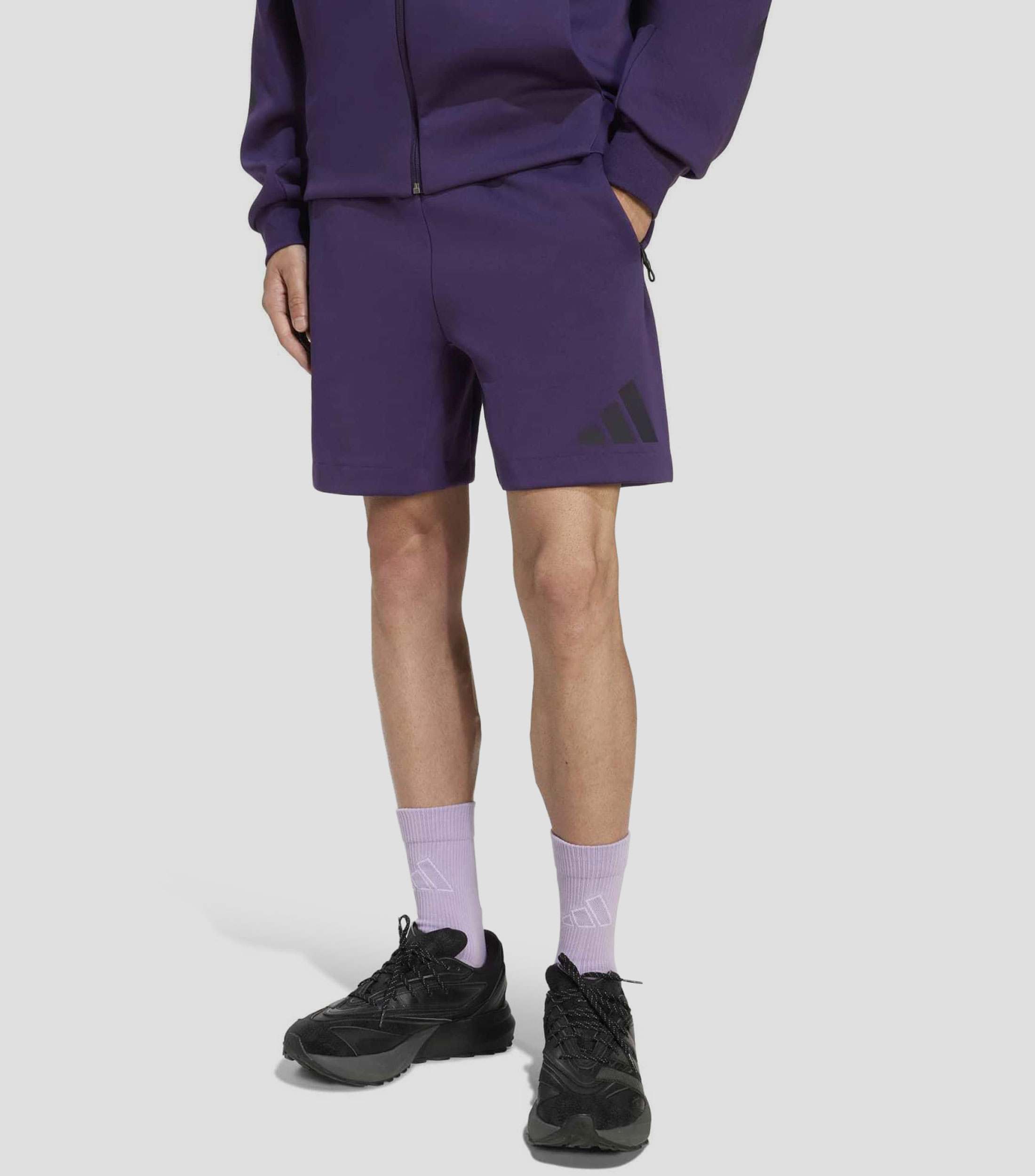 Short para entrenamiento liso Hombre