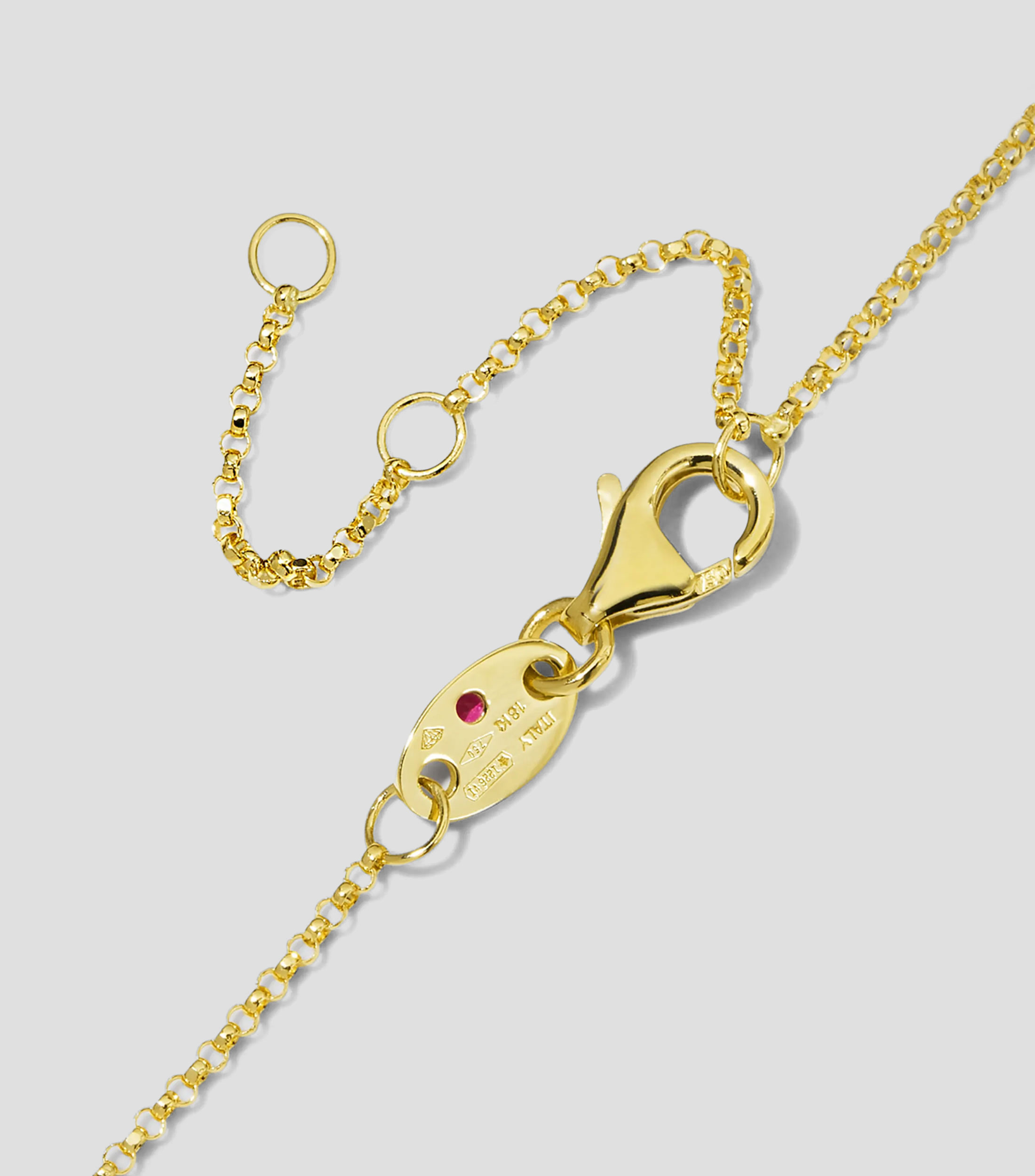 Collar letra "K" en oro amarillo de 18 Kilates con diamante Princess Mujer