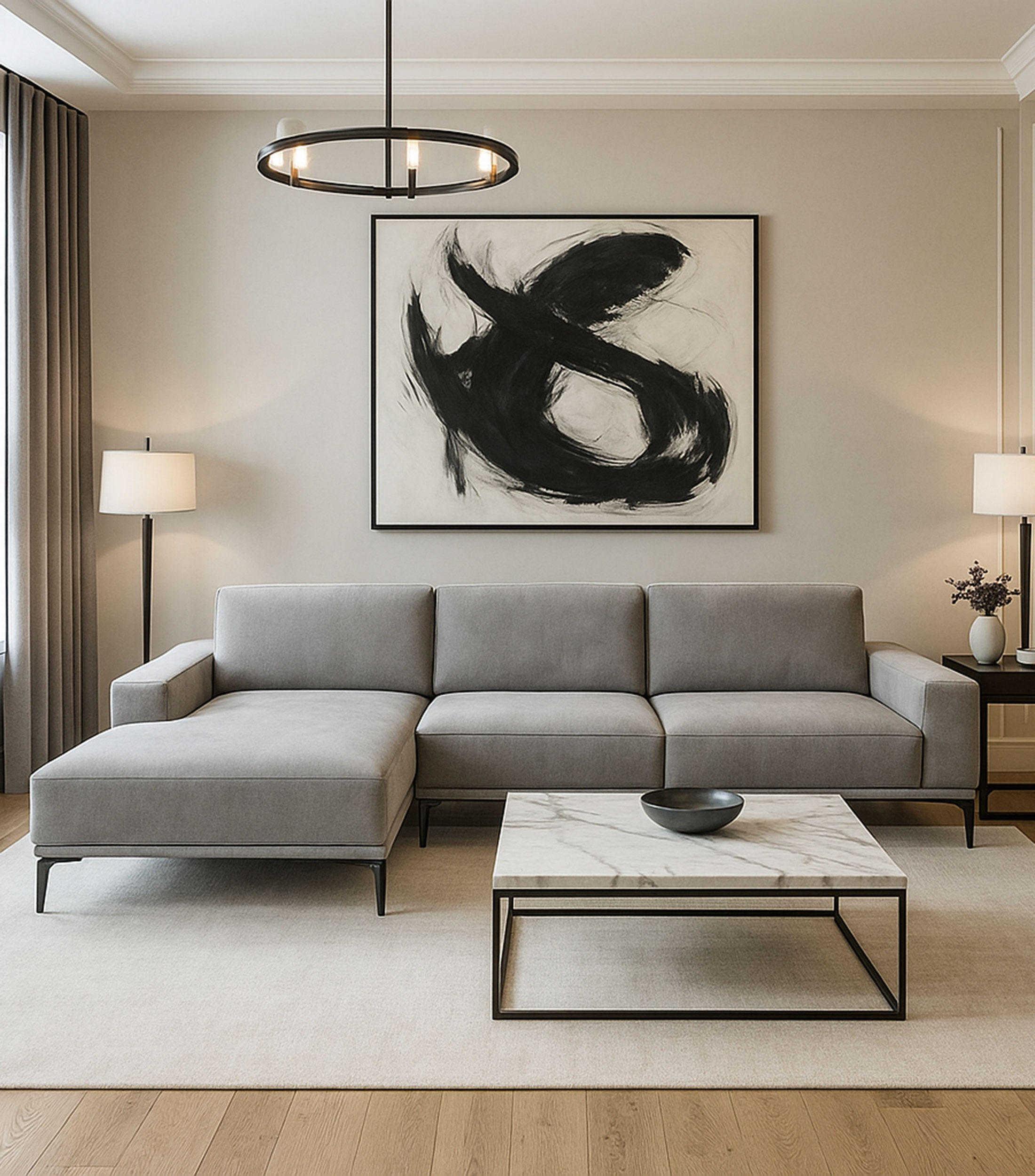 Sala Modular Izquierda Saito, Gris