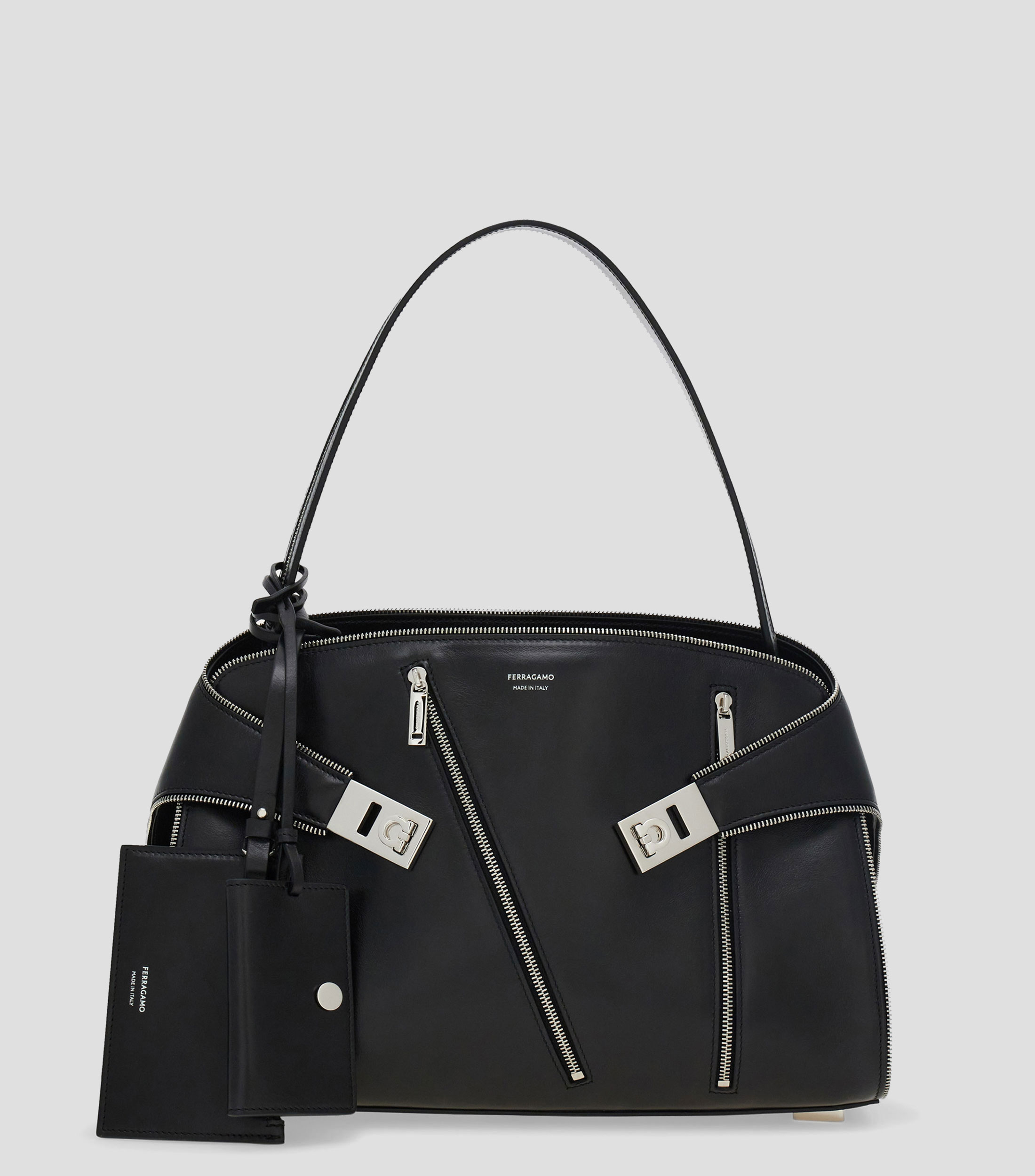 Bolsa shoulder Hug soft multi-zip (M) Mujer