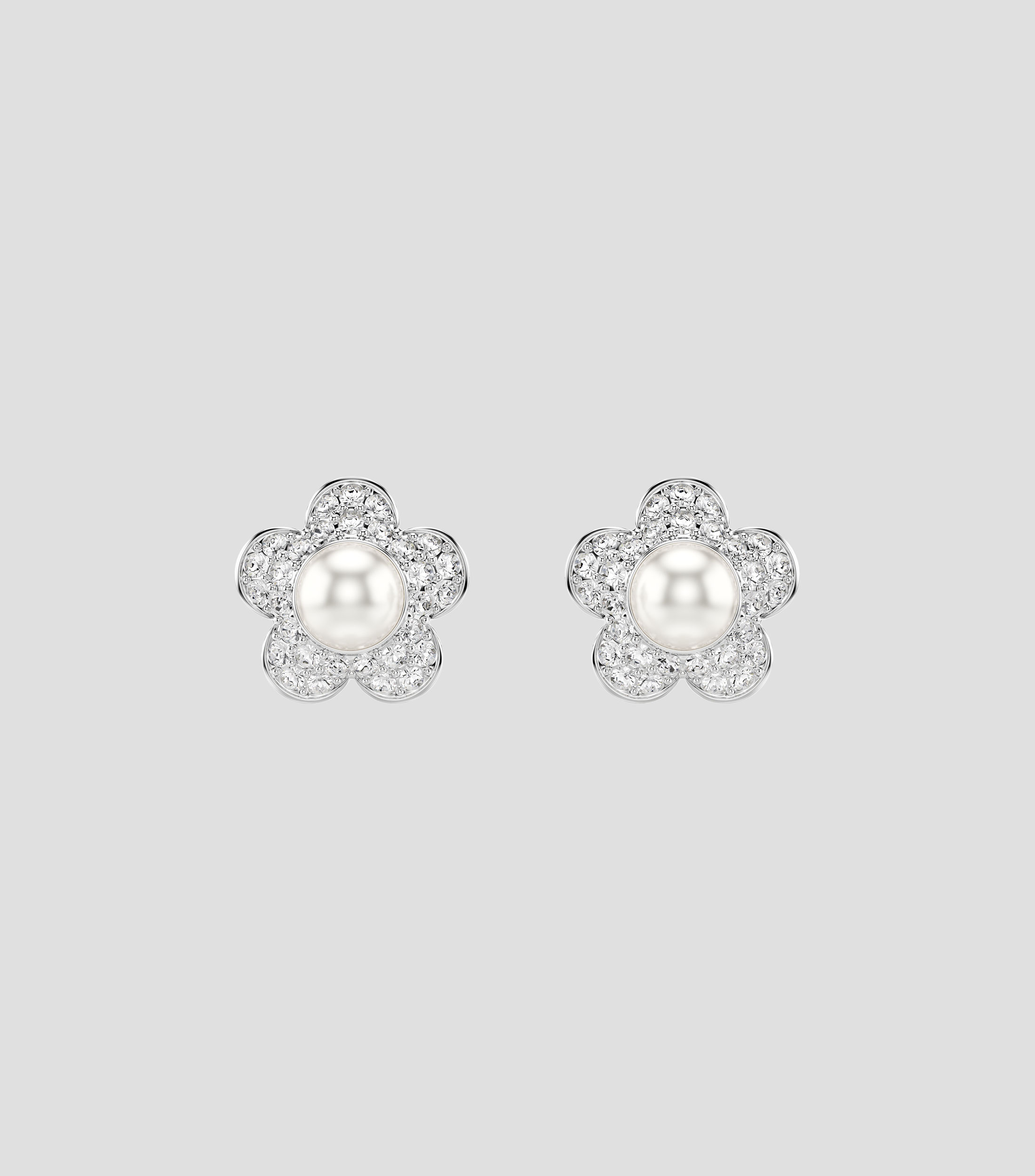 Aretes Ariana Grande x Swarovski flor con perla de cristal Capsule Mujer