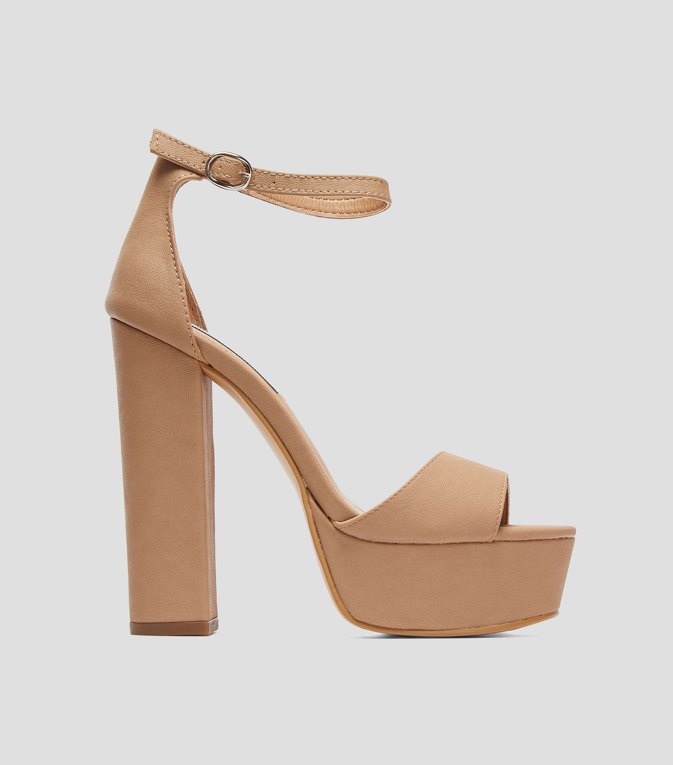 Sandalias tacón alto ancho Gonzo lisas Mujer