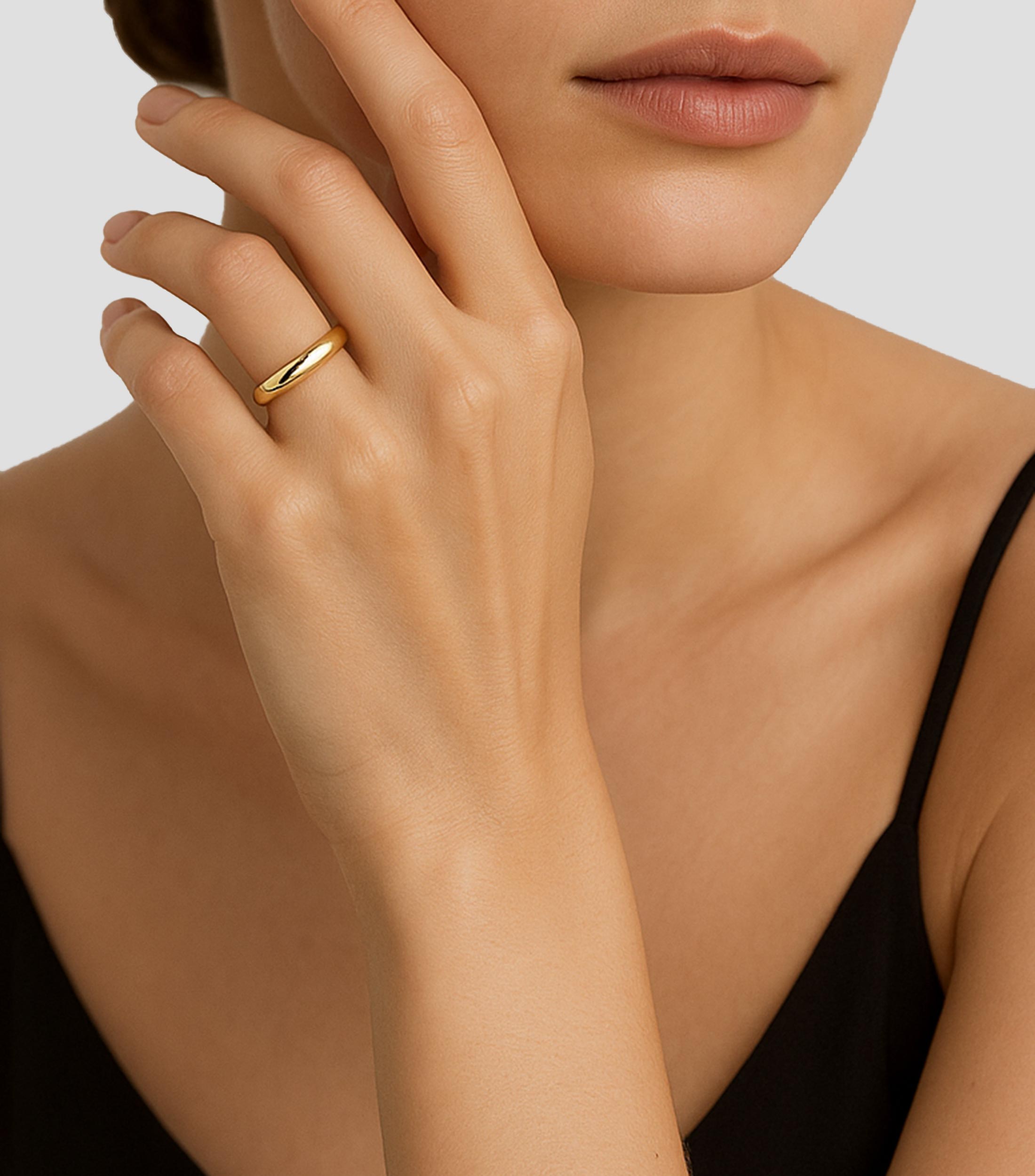 Anillo de Compromiso en oro amarillo de 18 Kts Unisex