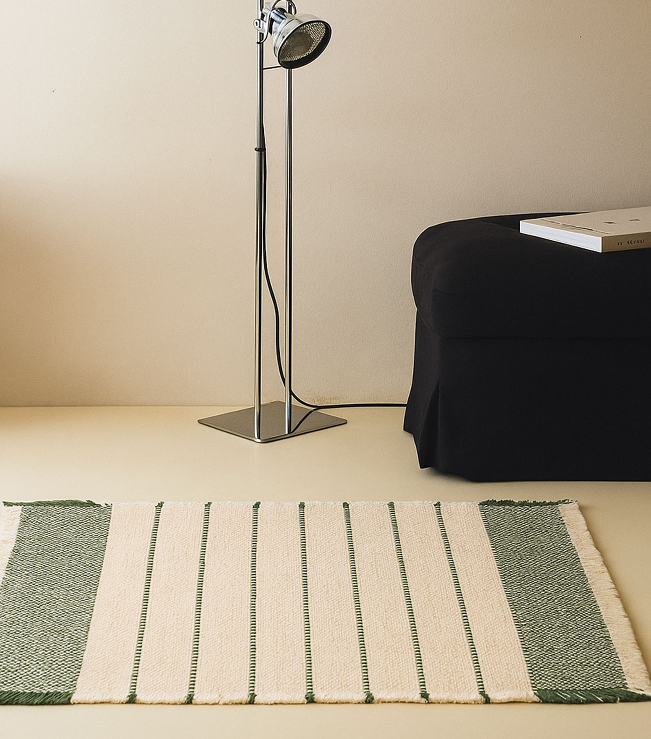 Tapete de baño tipo toalla verde rectangular