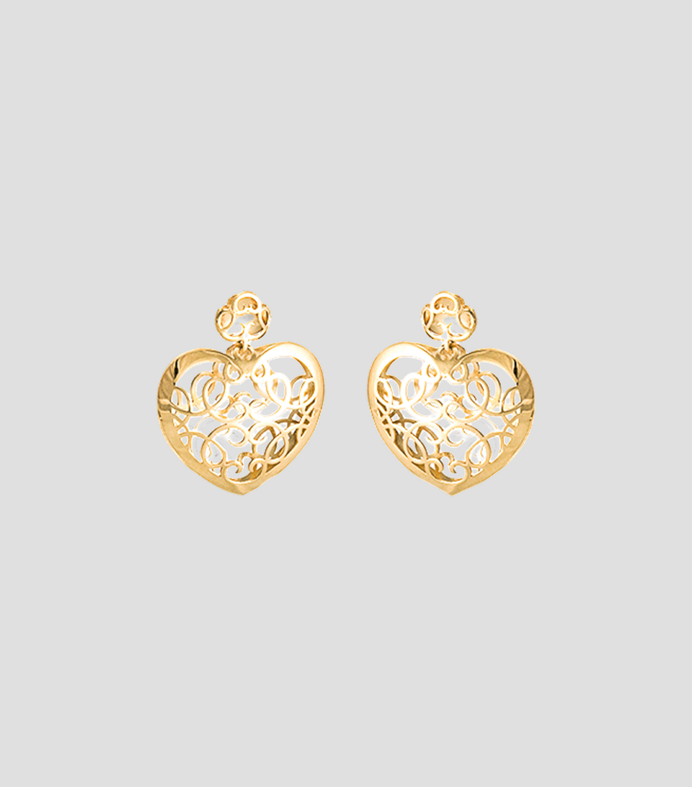 Aretes en plata .925 Corazón de Princesa Mujer