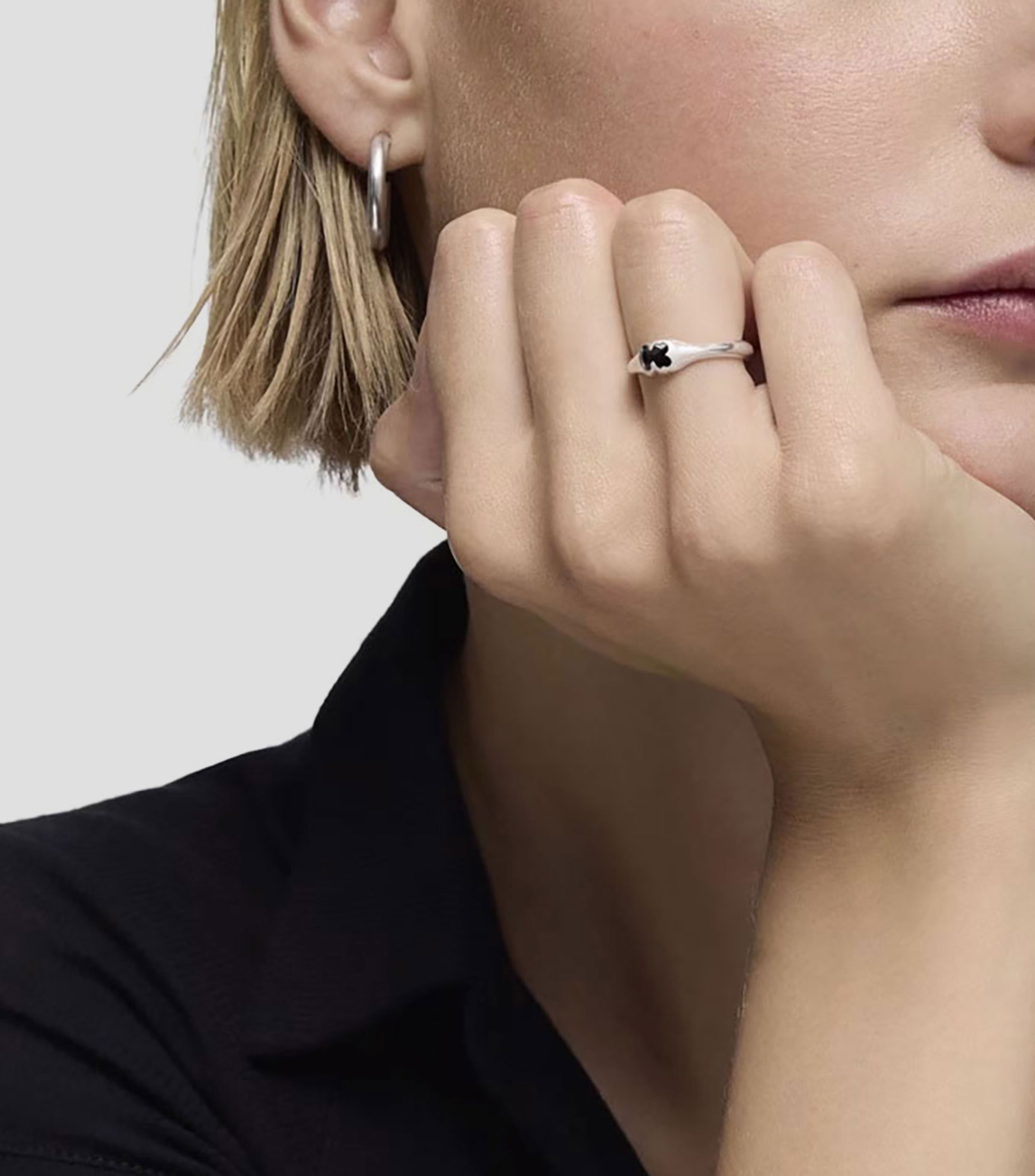 Anillo en plata .925 Icon Color con Onix Mujer