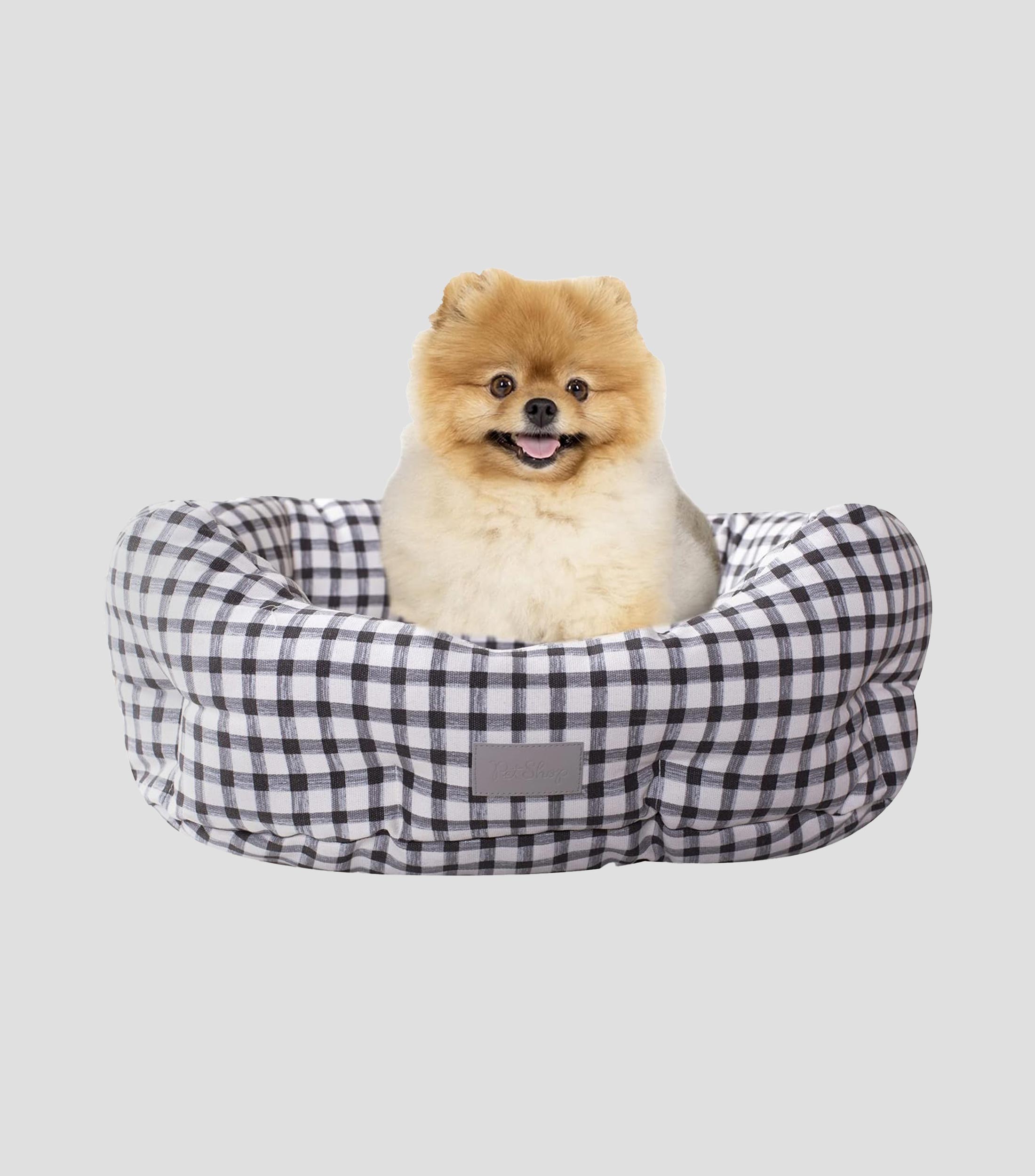 Cama para mascota Cuddler Gingham pequeña