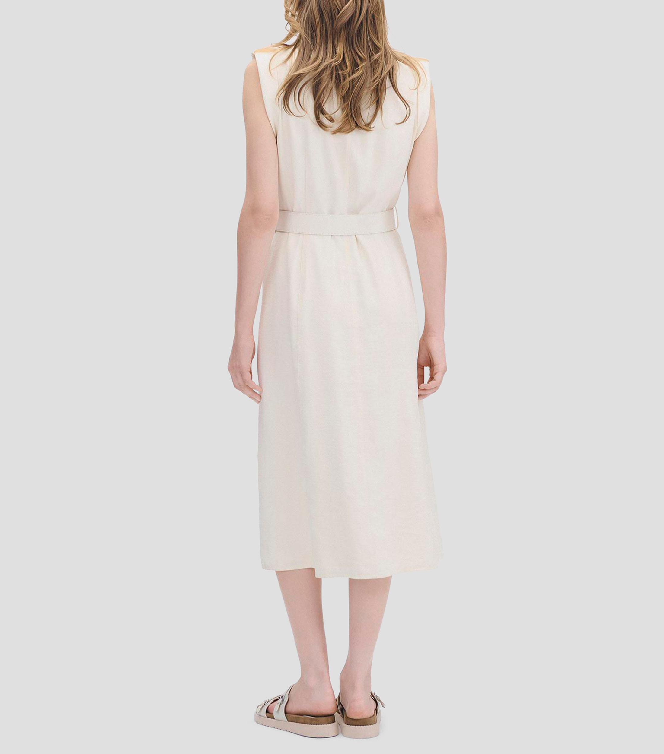 Vestido camisero estilo safari con cinturón Mujer