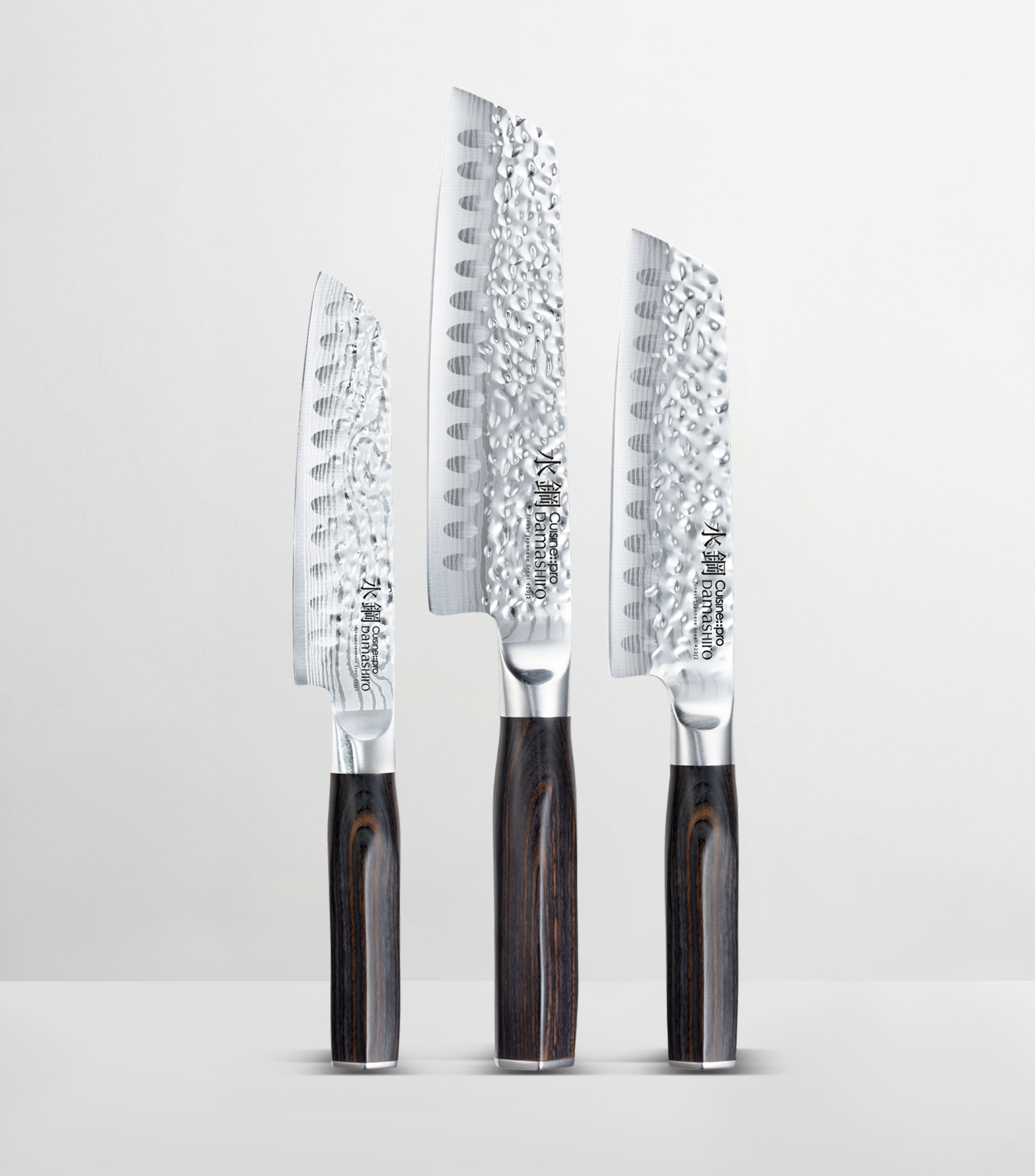 Set de cuchillos 3 piezas multiusos Emperor en acero inoxidable