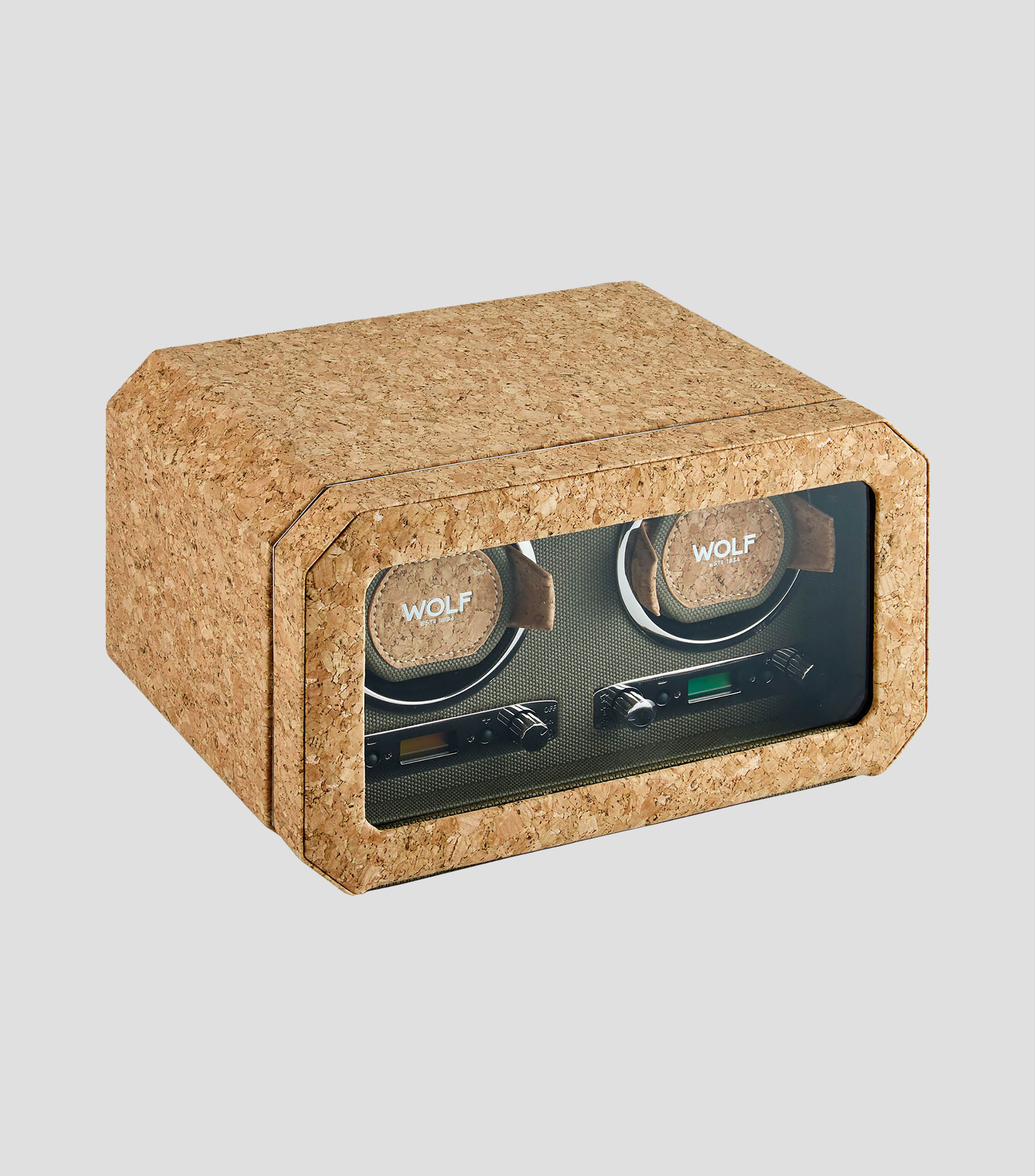 Watch Winder Doble Cortica Corcho Natural