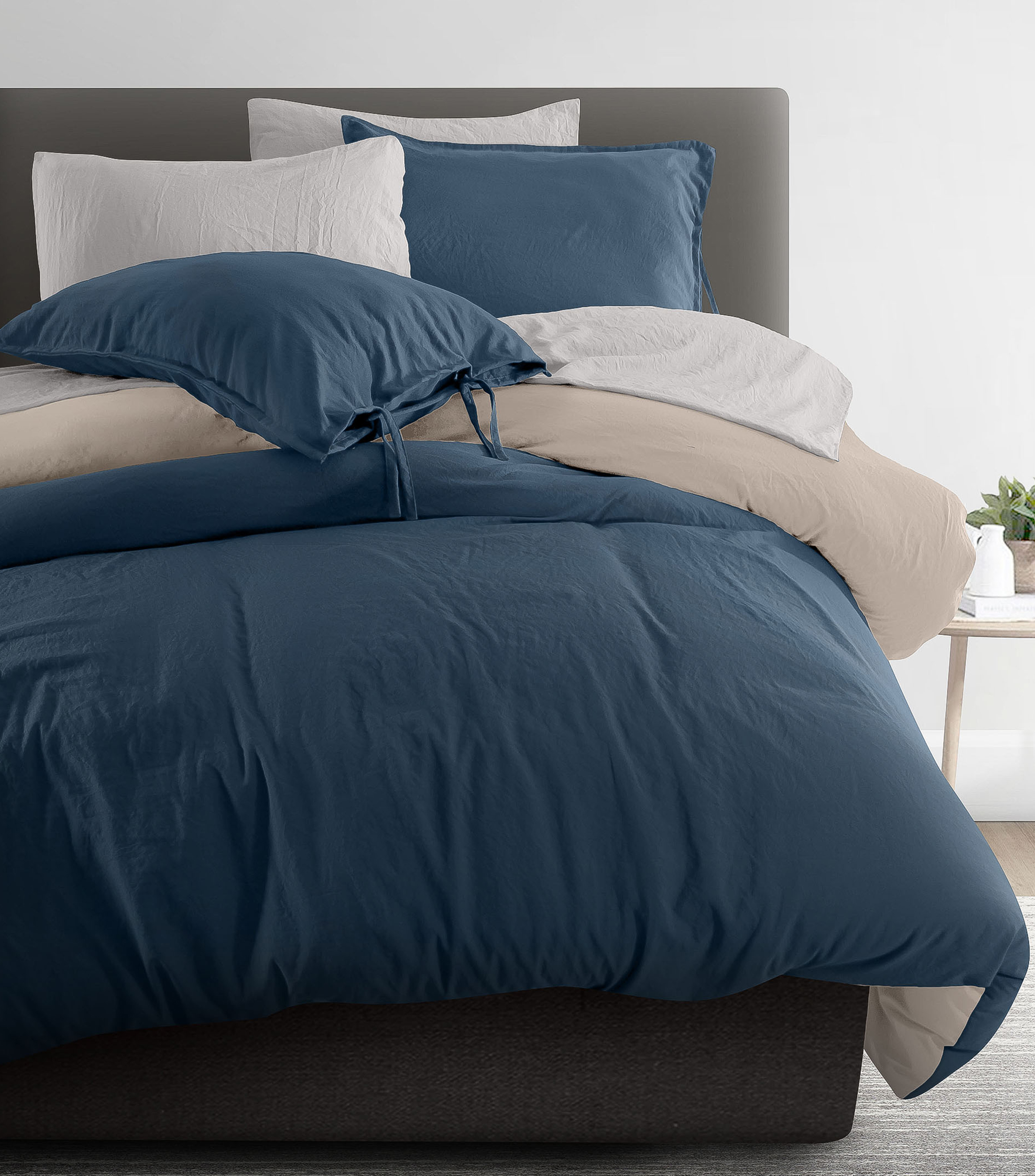 Juego de Funda para Duvet Queen Size Linette Azul