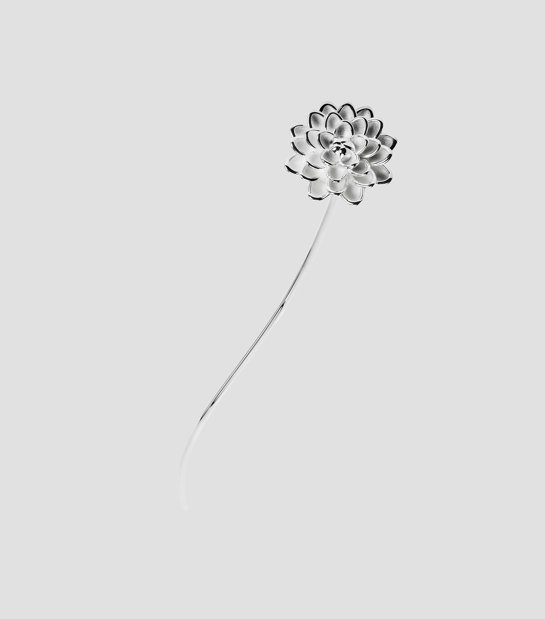 Figura Decorativa Flor Dalia en Plata