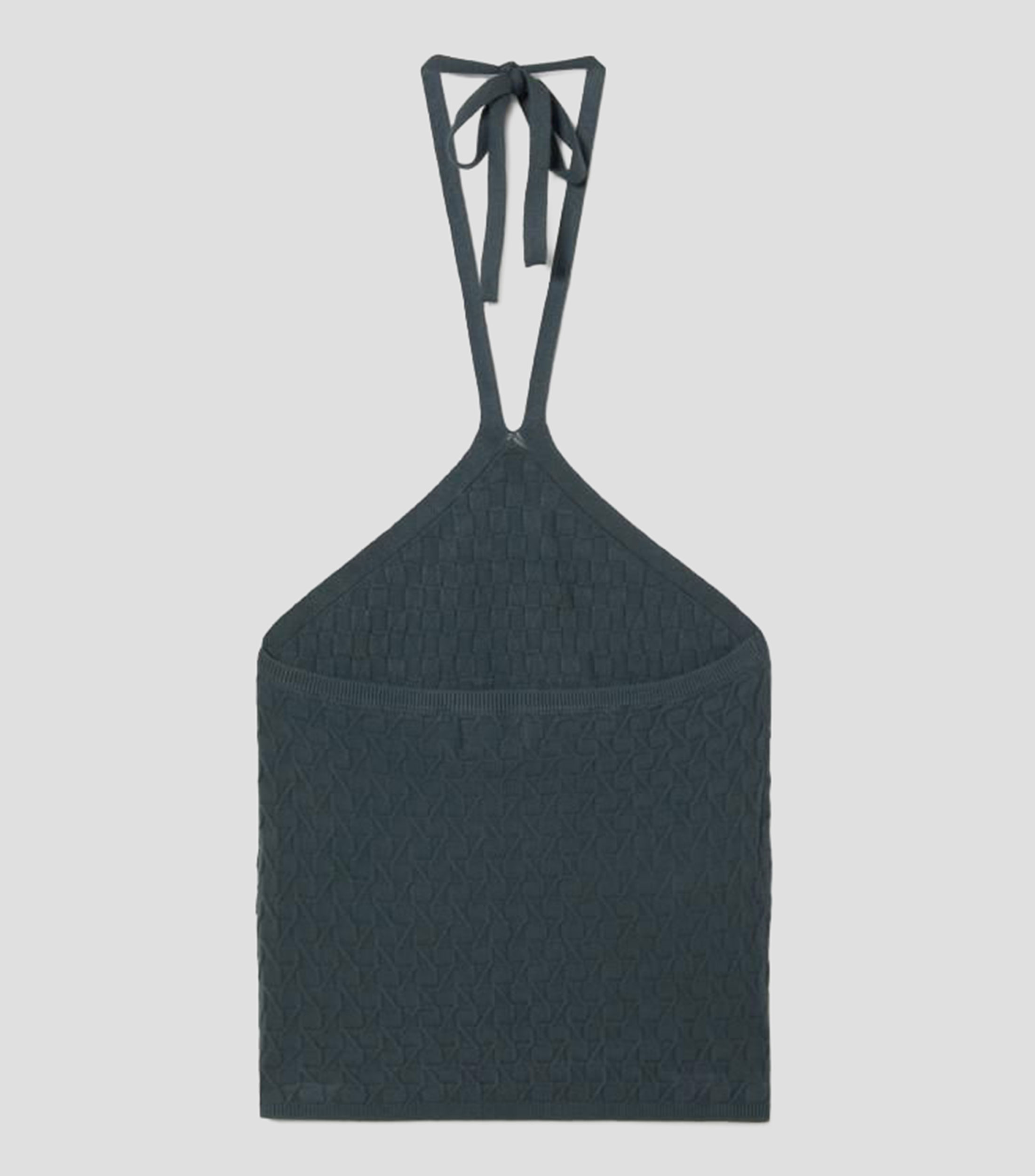 Top cuello V sin mangas liso Mujer