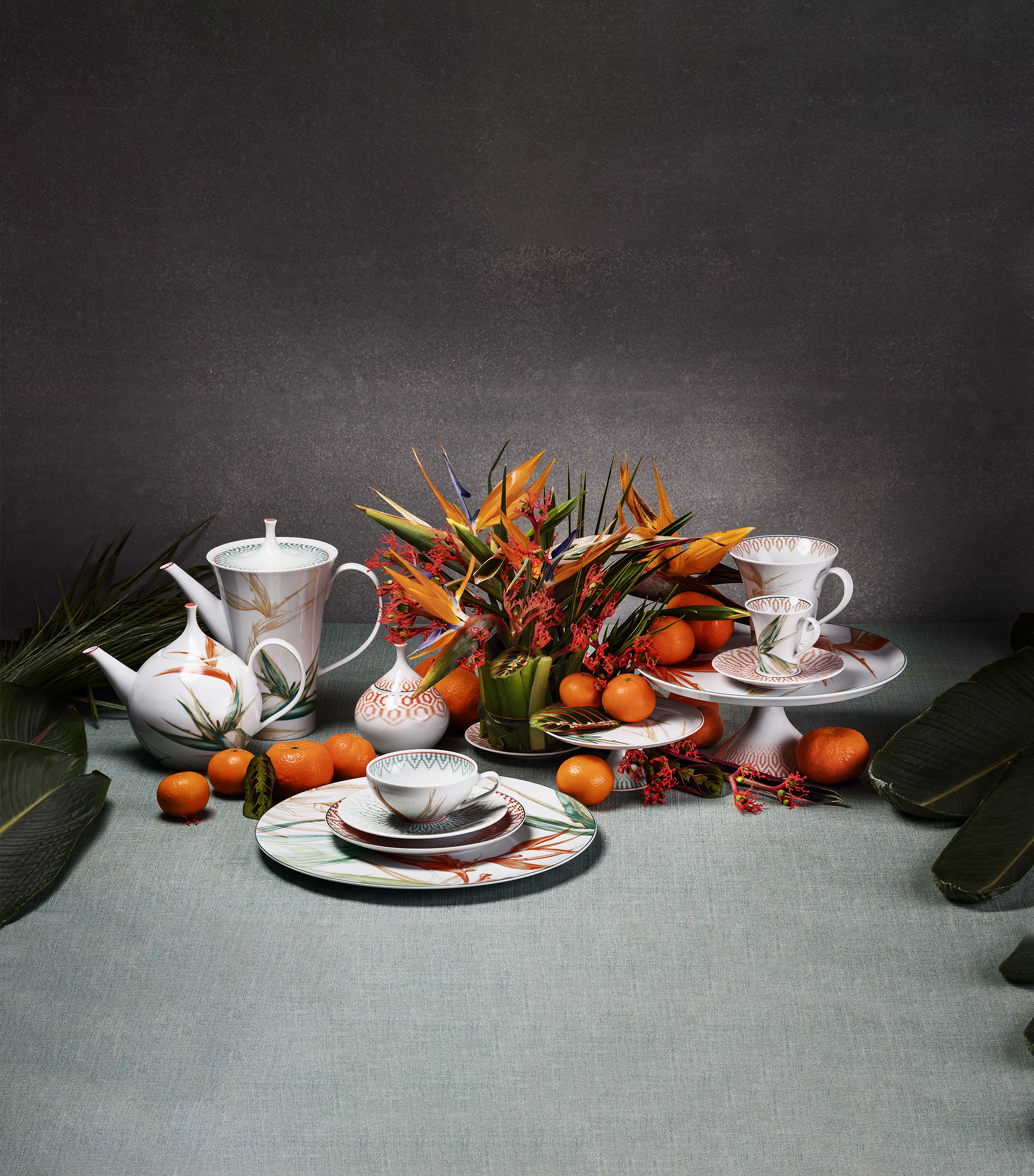 Plato para postre Fiji con estampado