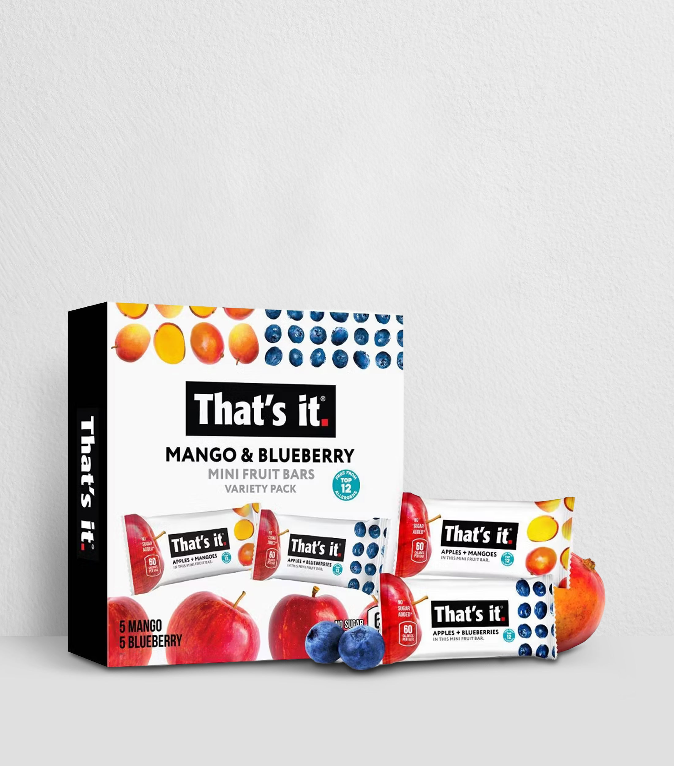 Mini barra de Manzana y Mango, Manzana y Mora Azul, 200 g