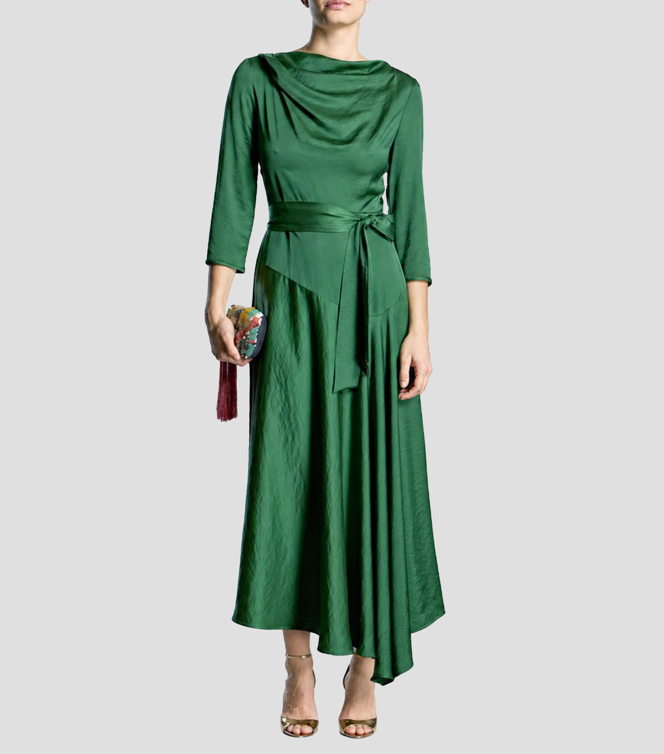 Vestido largo manga 3/4 fantasía Mujer