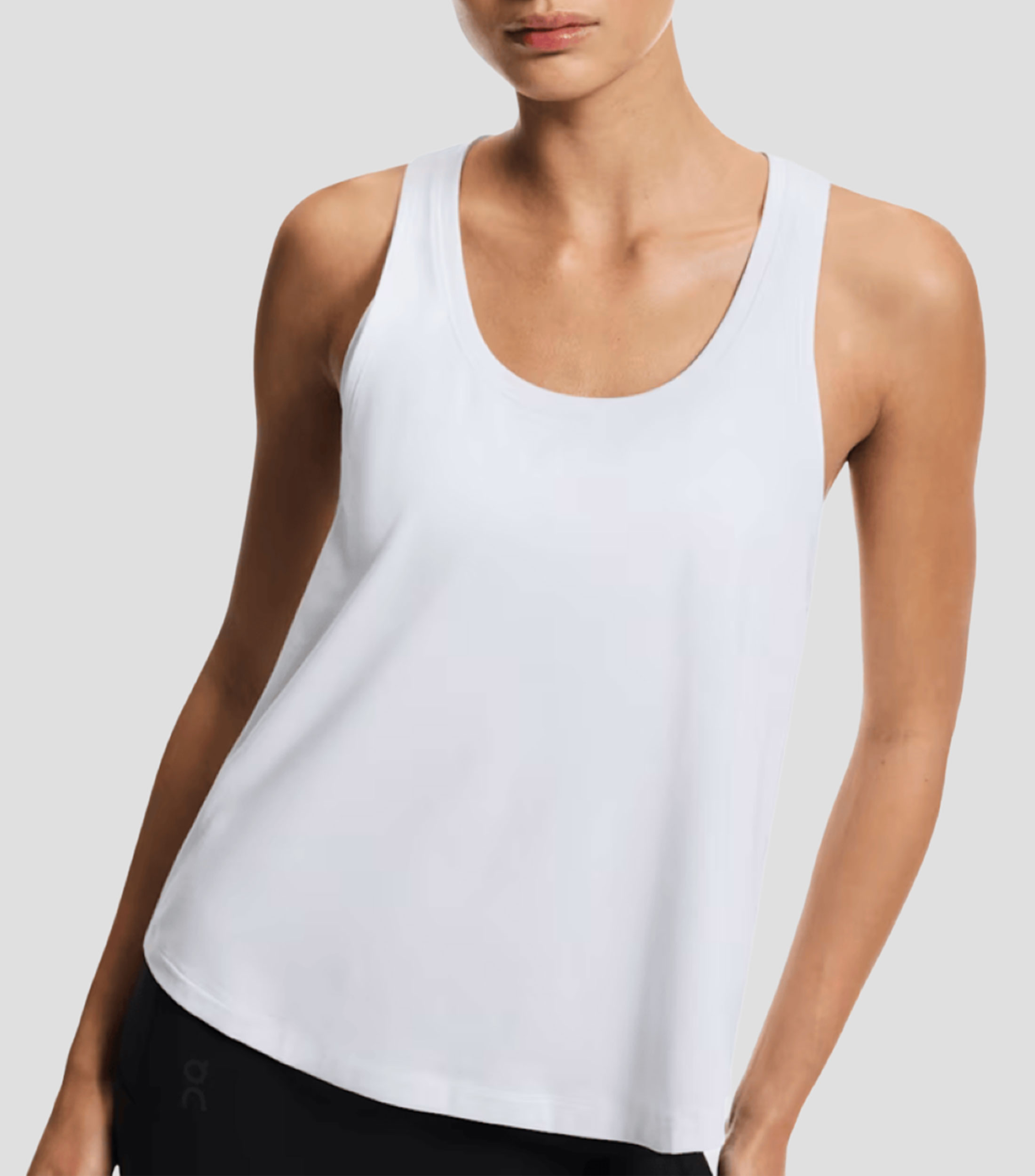 Playera para entrenamiento cuello redondo sin mangas liso Mujer