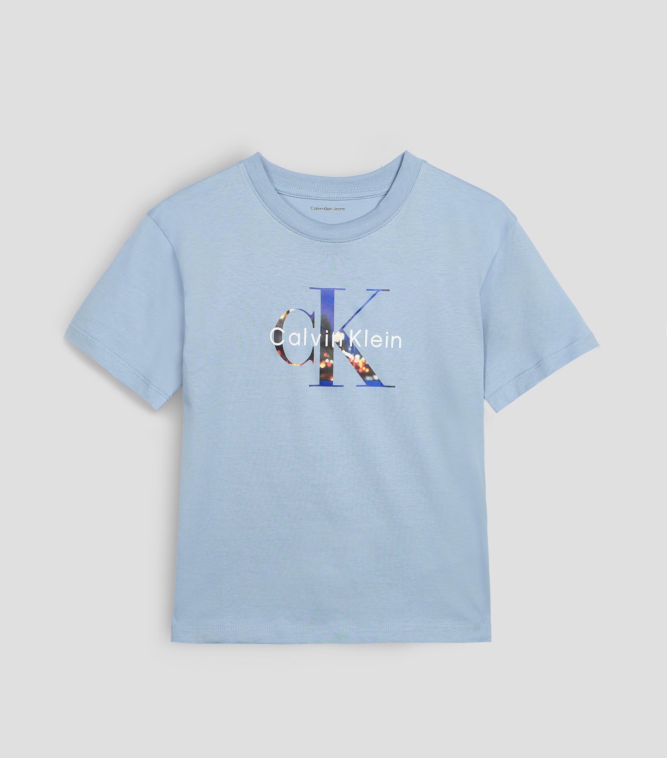 Playera cuello redondo manga corta con estampado Niño
