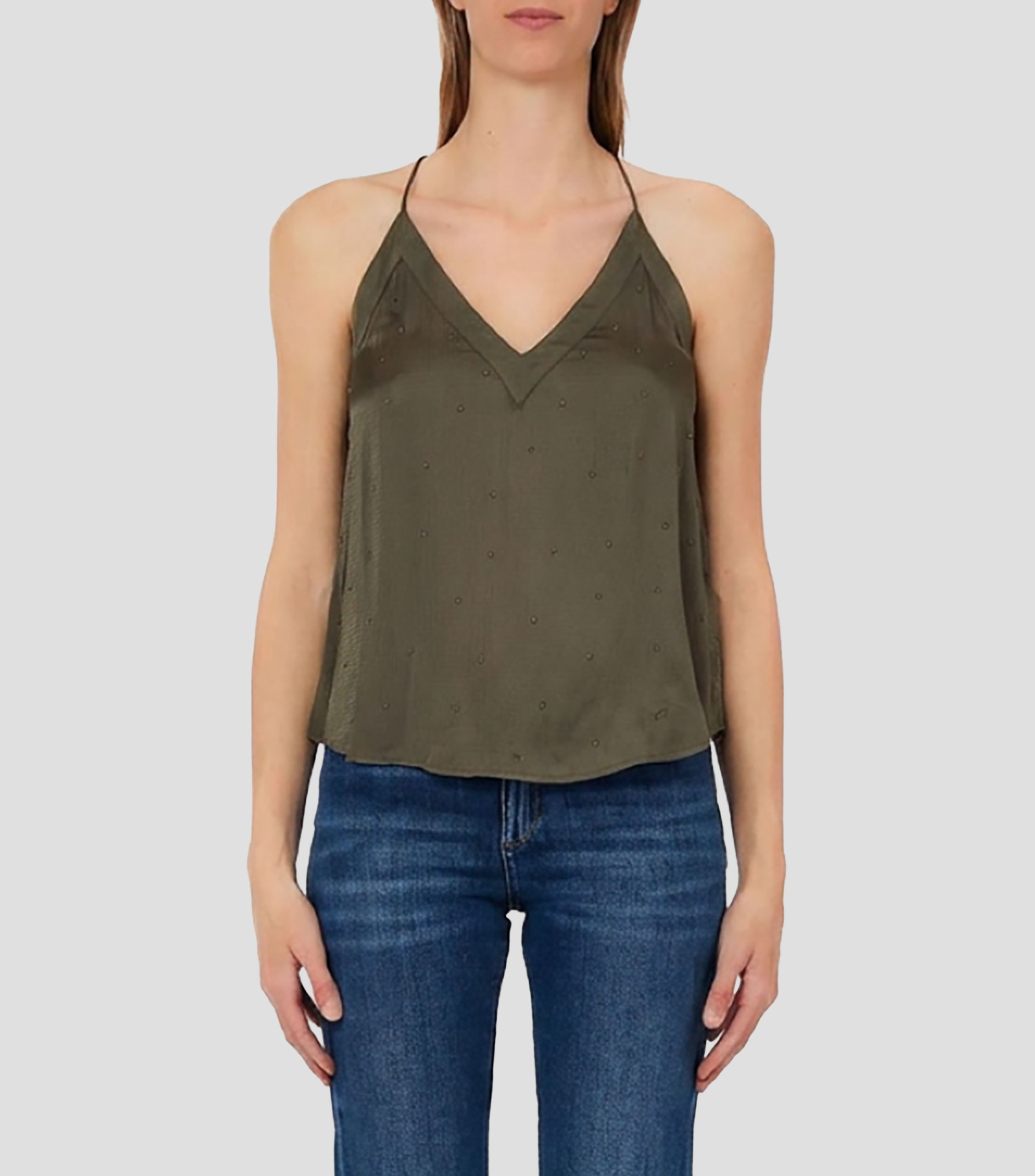 Blusa fantasía sin mangas Mujer