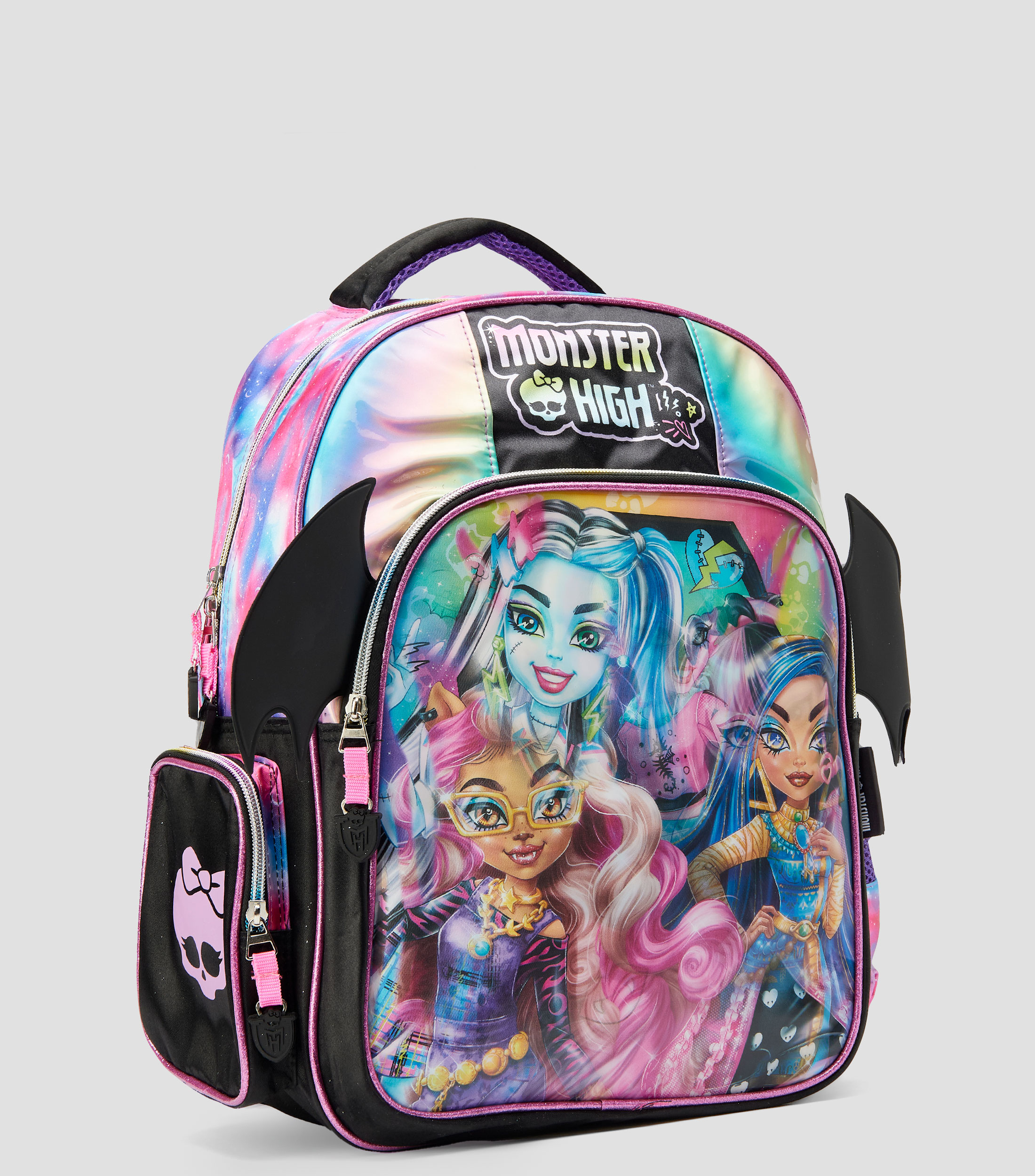 Mochila escolar Monster High Negro y Morado Nina