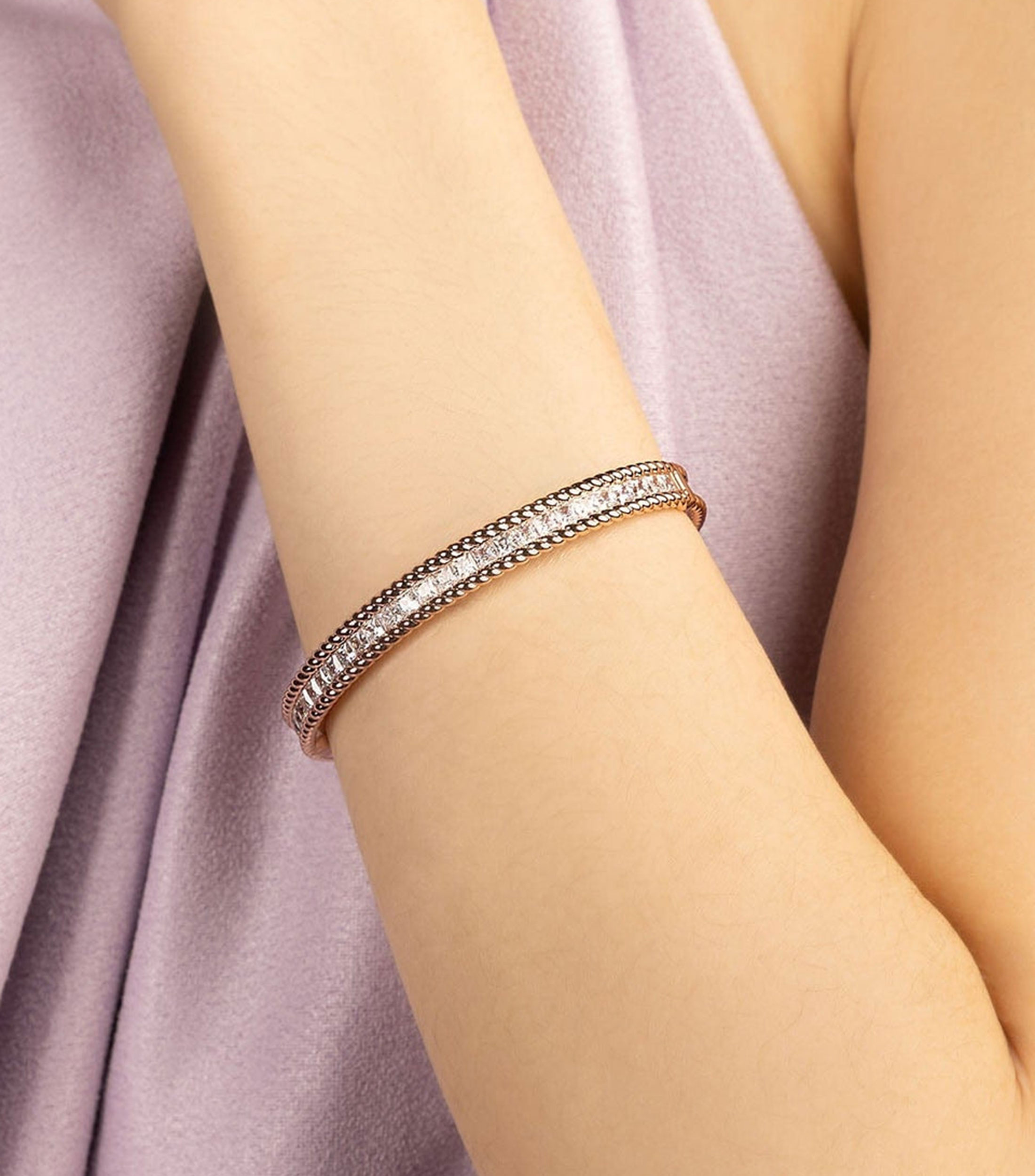 Brazalete con incrustaciones de zirconia Printemps Mujer