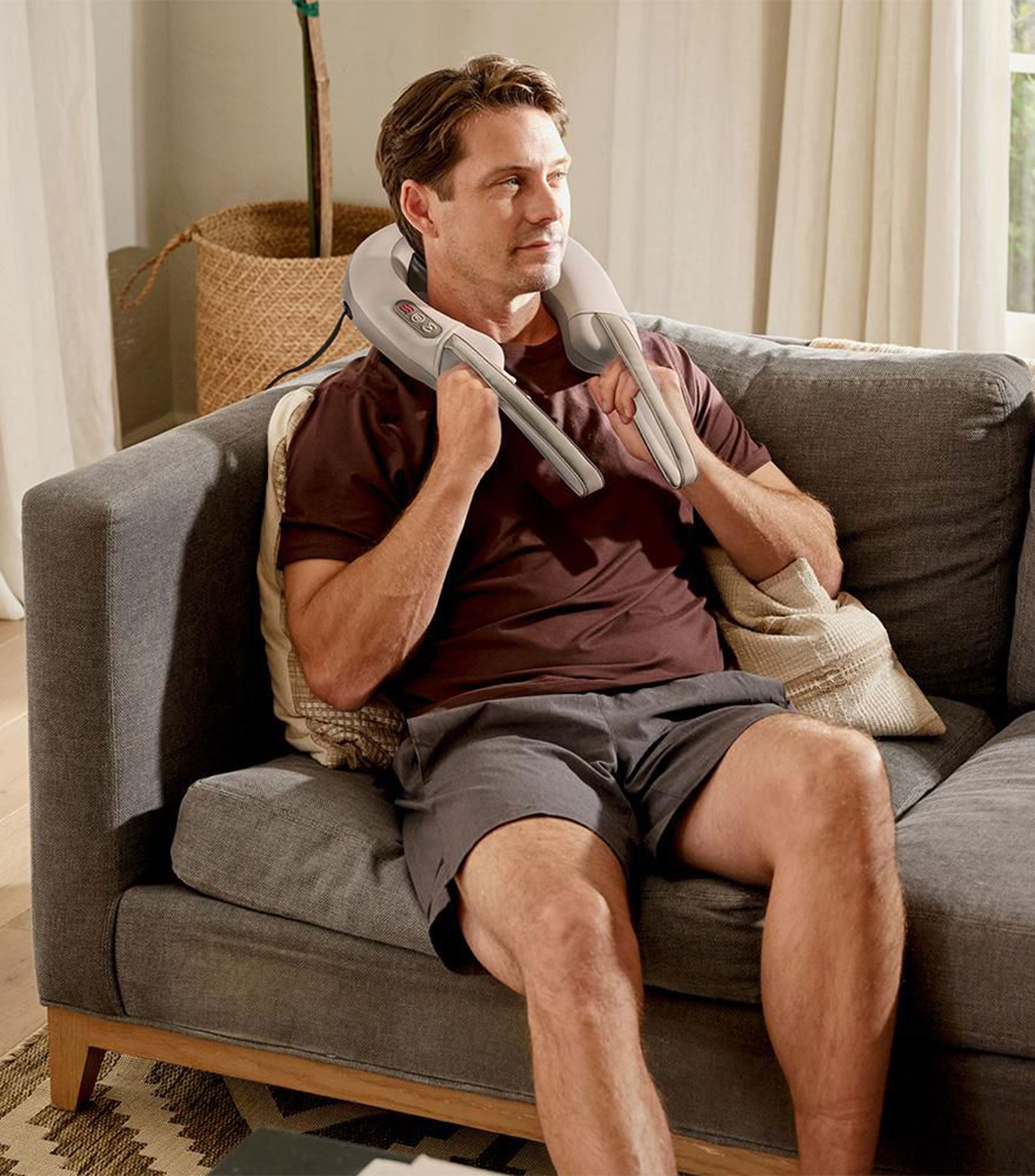 Masajeador de cuello con calor Shiatsu NMS-377HJ-TN