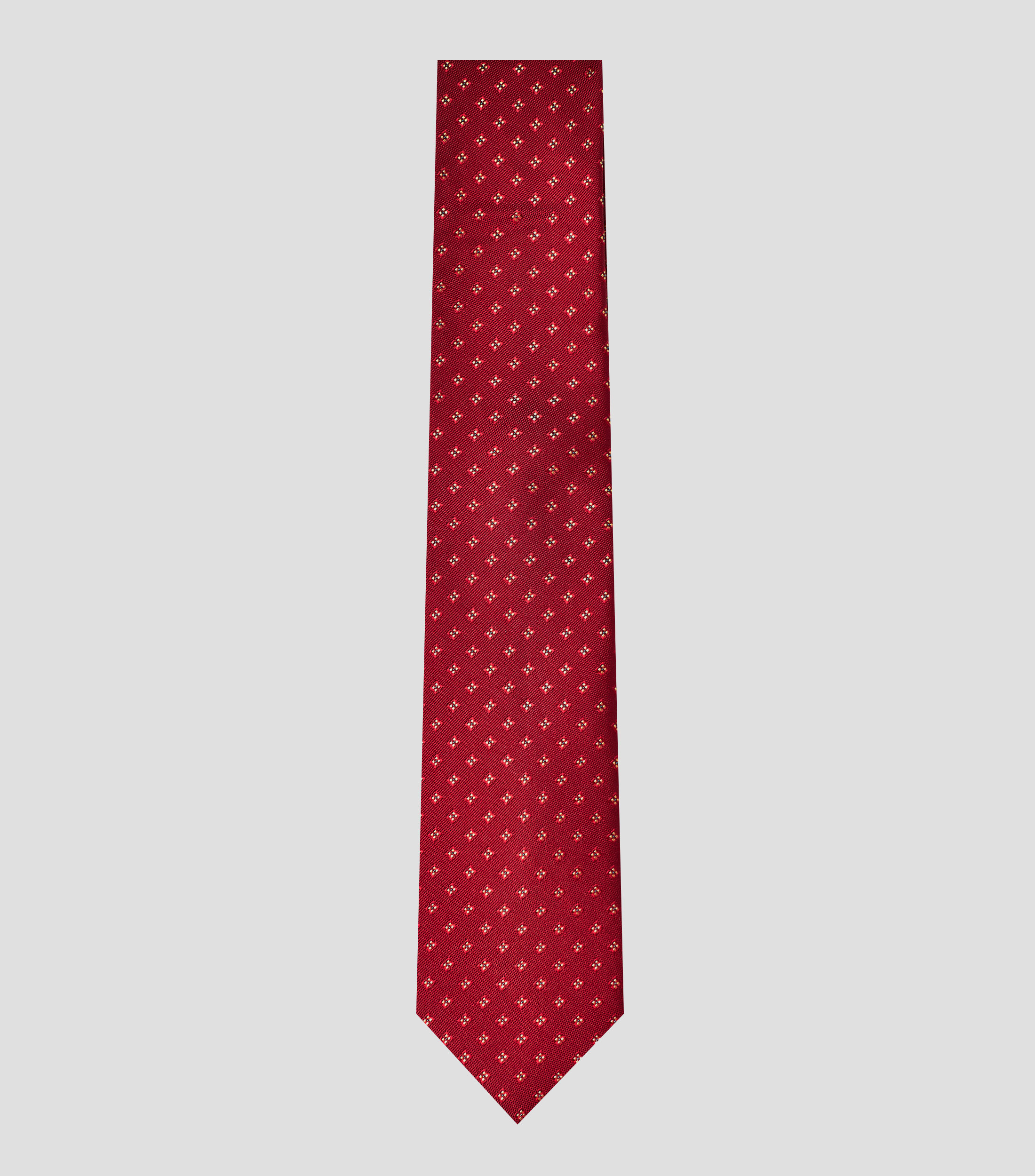 Corbata ancha roja estampada