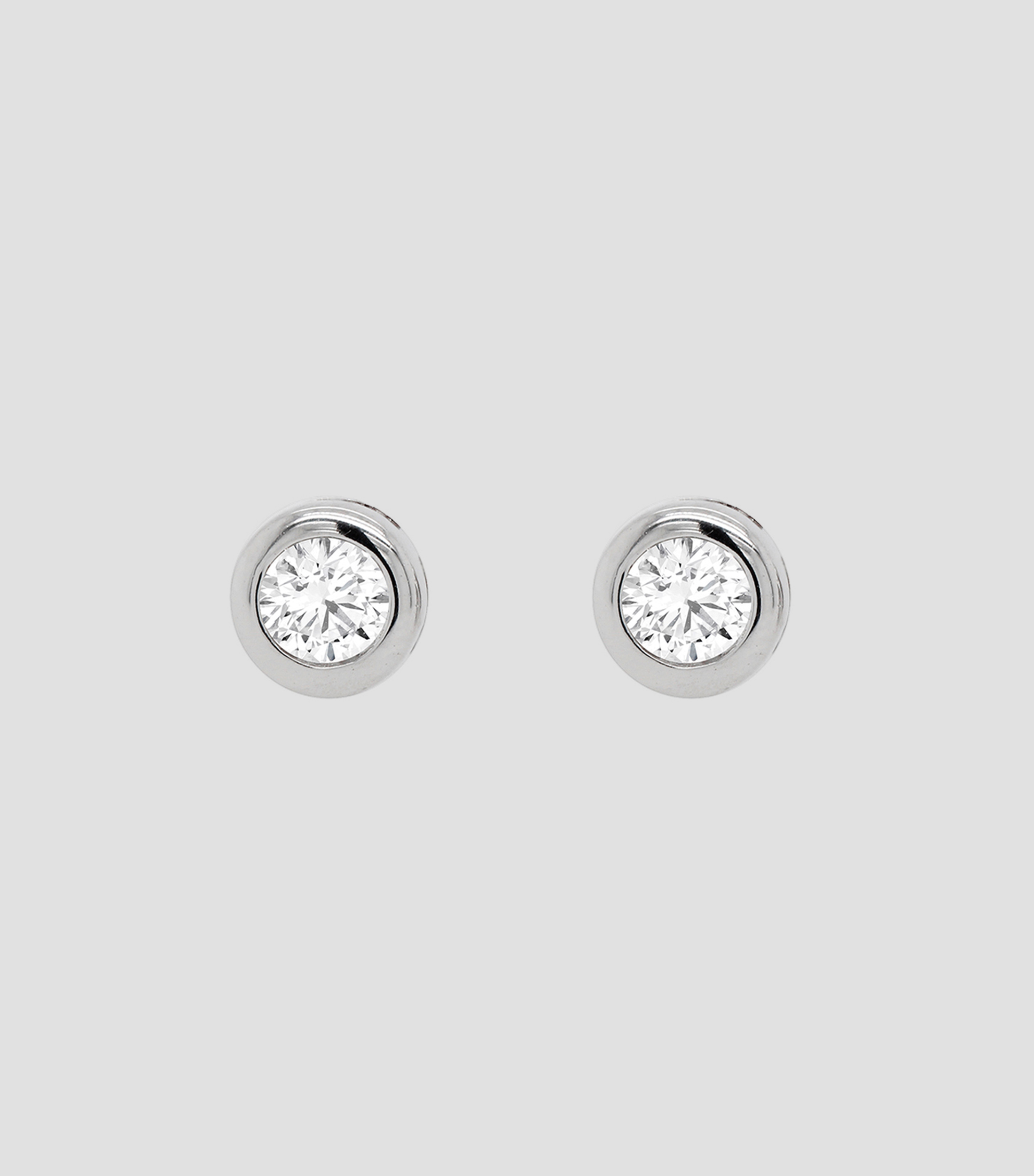 Aretes en oro blanco 14 Kts Mujer