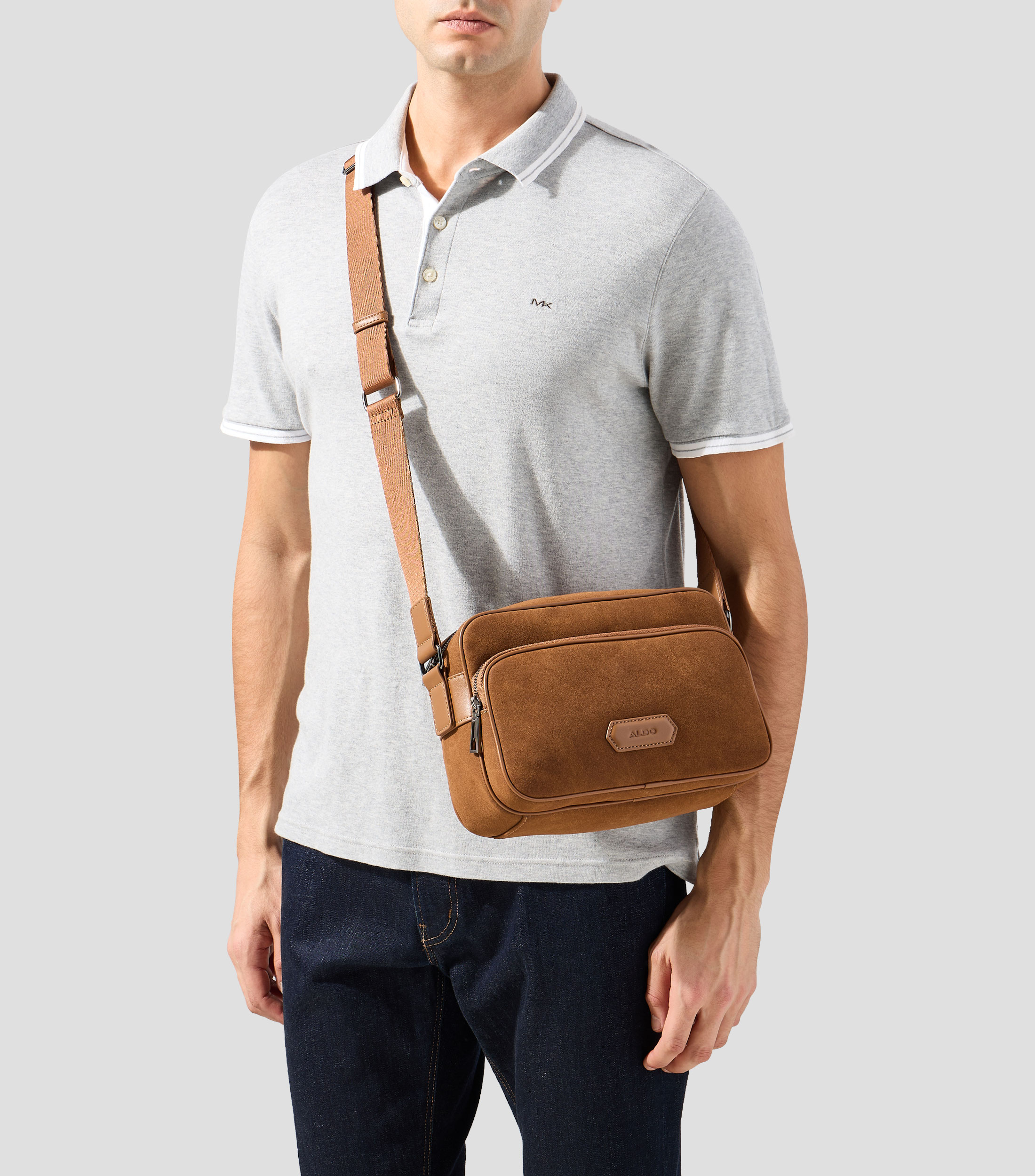 Bolso crossbody liso Hombre