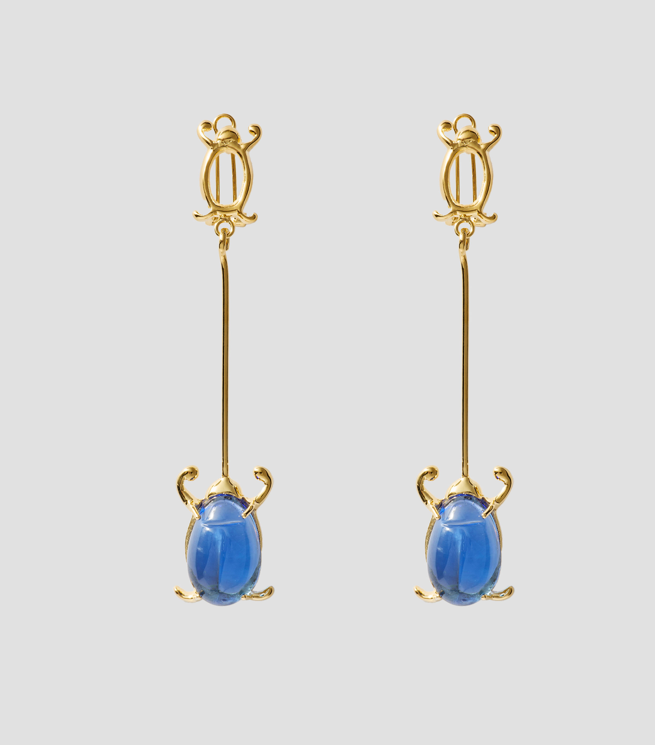 Pendientes en plata .925 con vidrio Aire Mujer