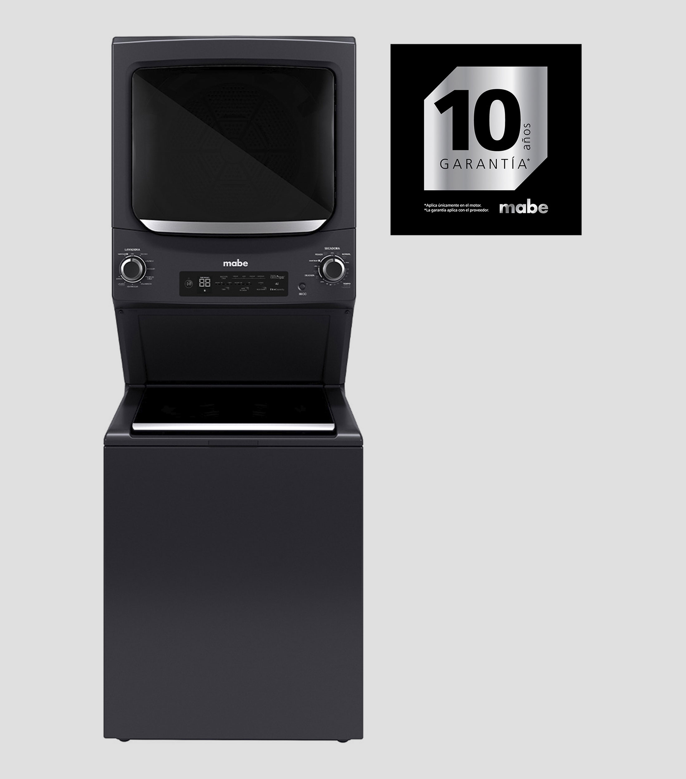 Centro de lavado Premium Electrico de Carga Superior 24 Kg Negro