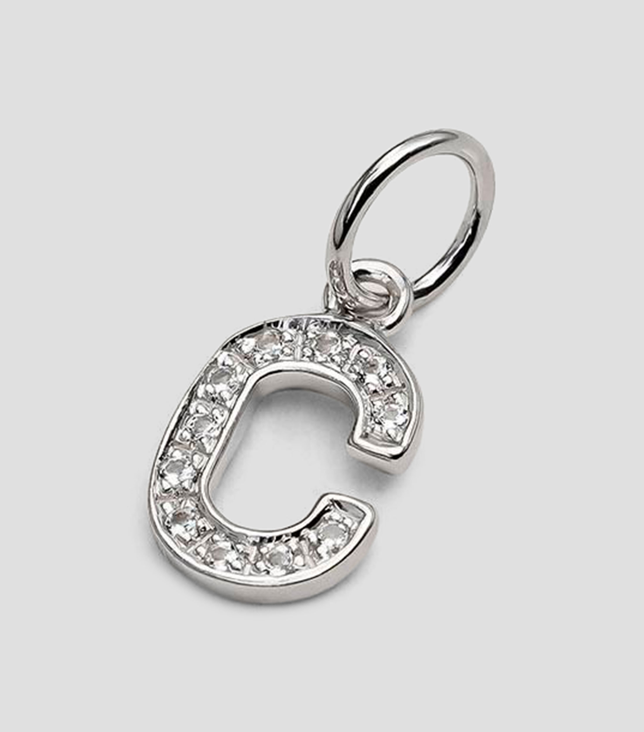 Charm letra C en plata .925 ABC con topacios blancos Mujer